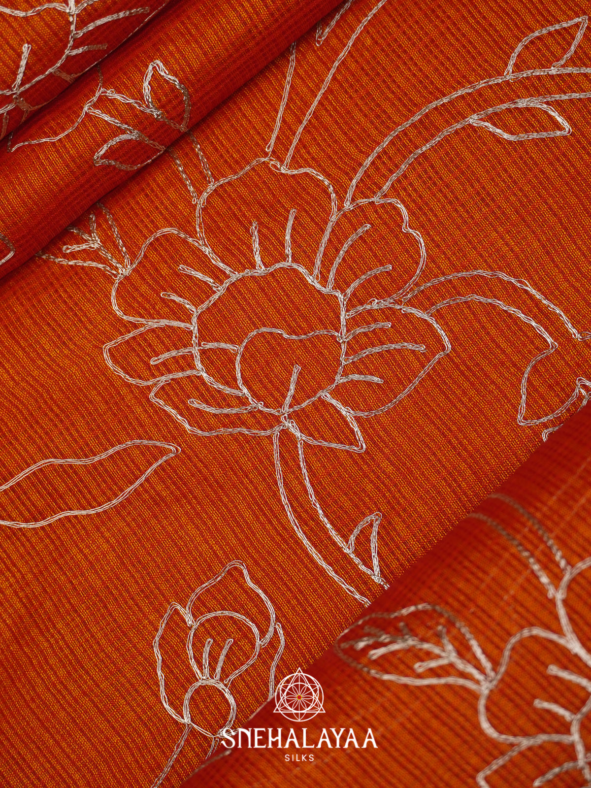 Orange Kota Saree