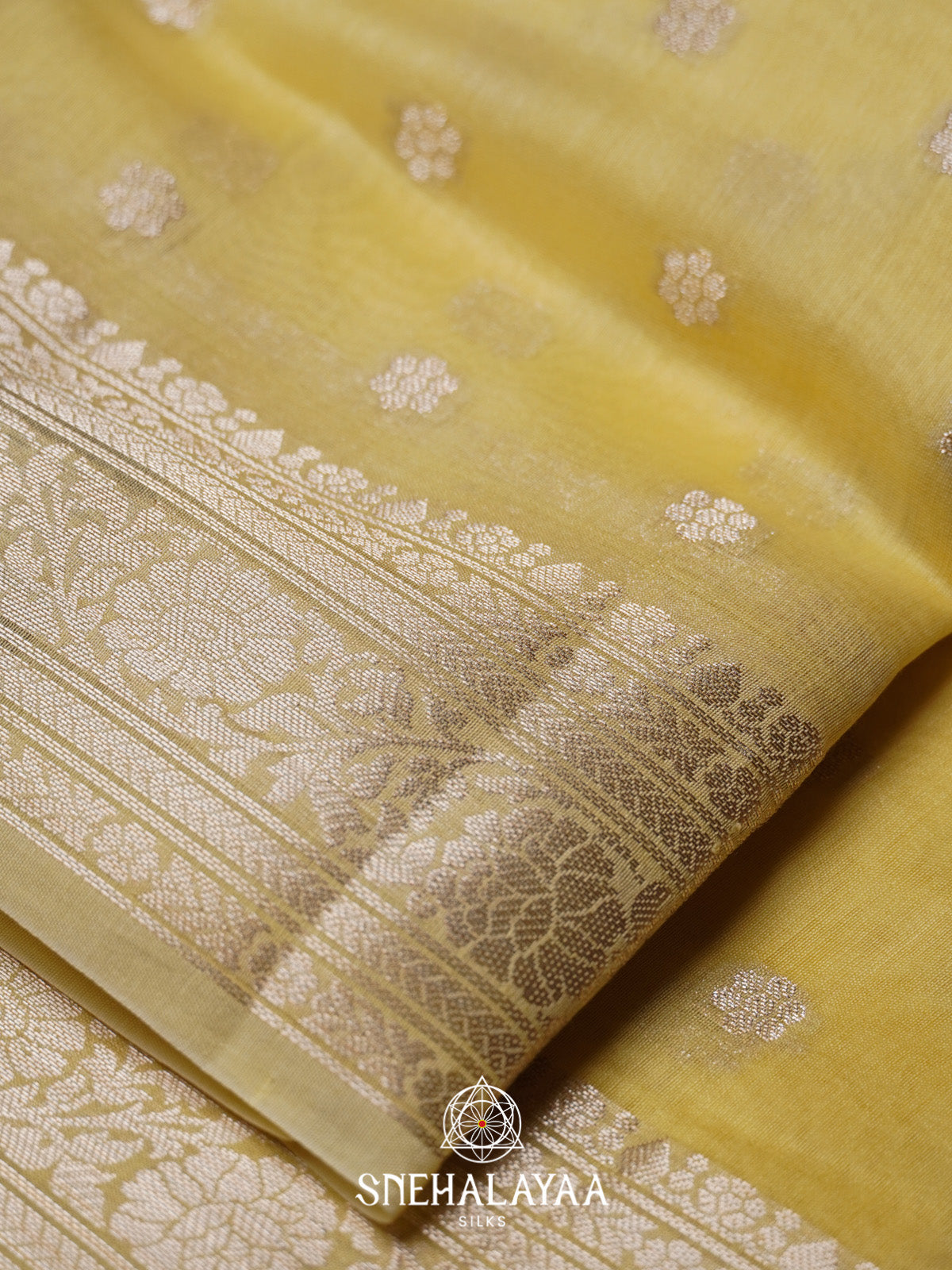 Yellow Chanderi Saree