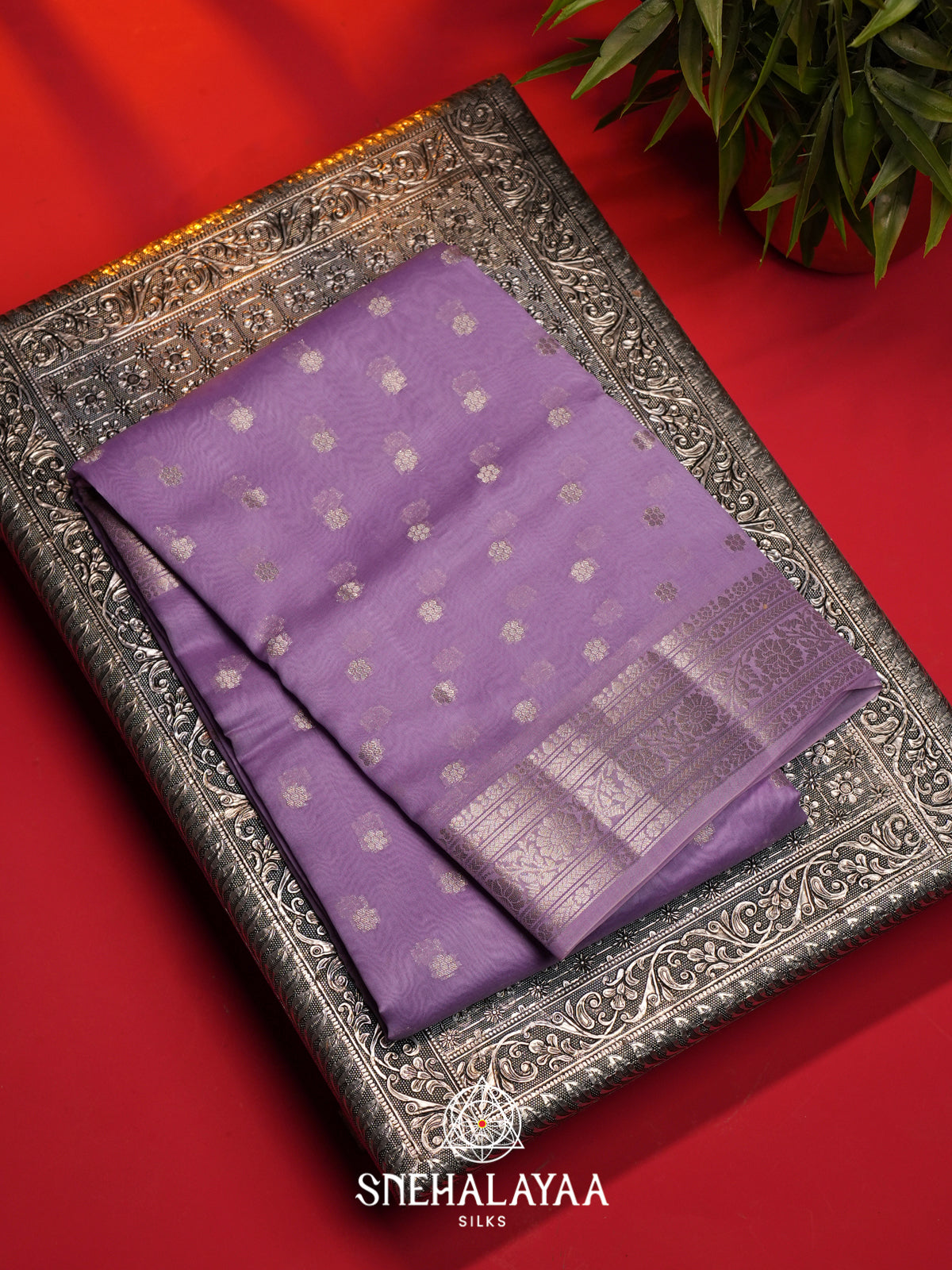 Lavender Chanderi Saree