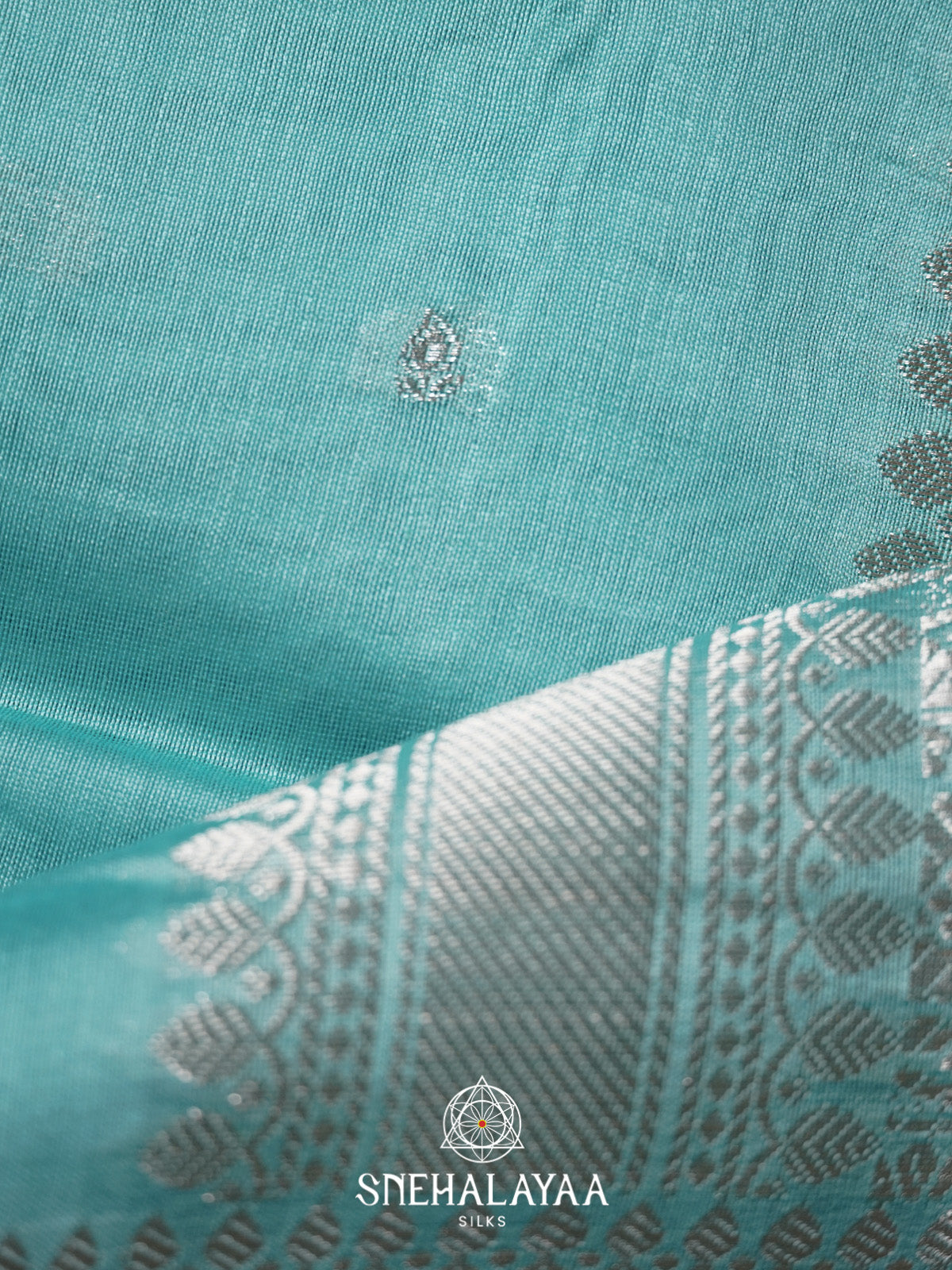Ice Blue Chanderi Saree