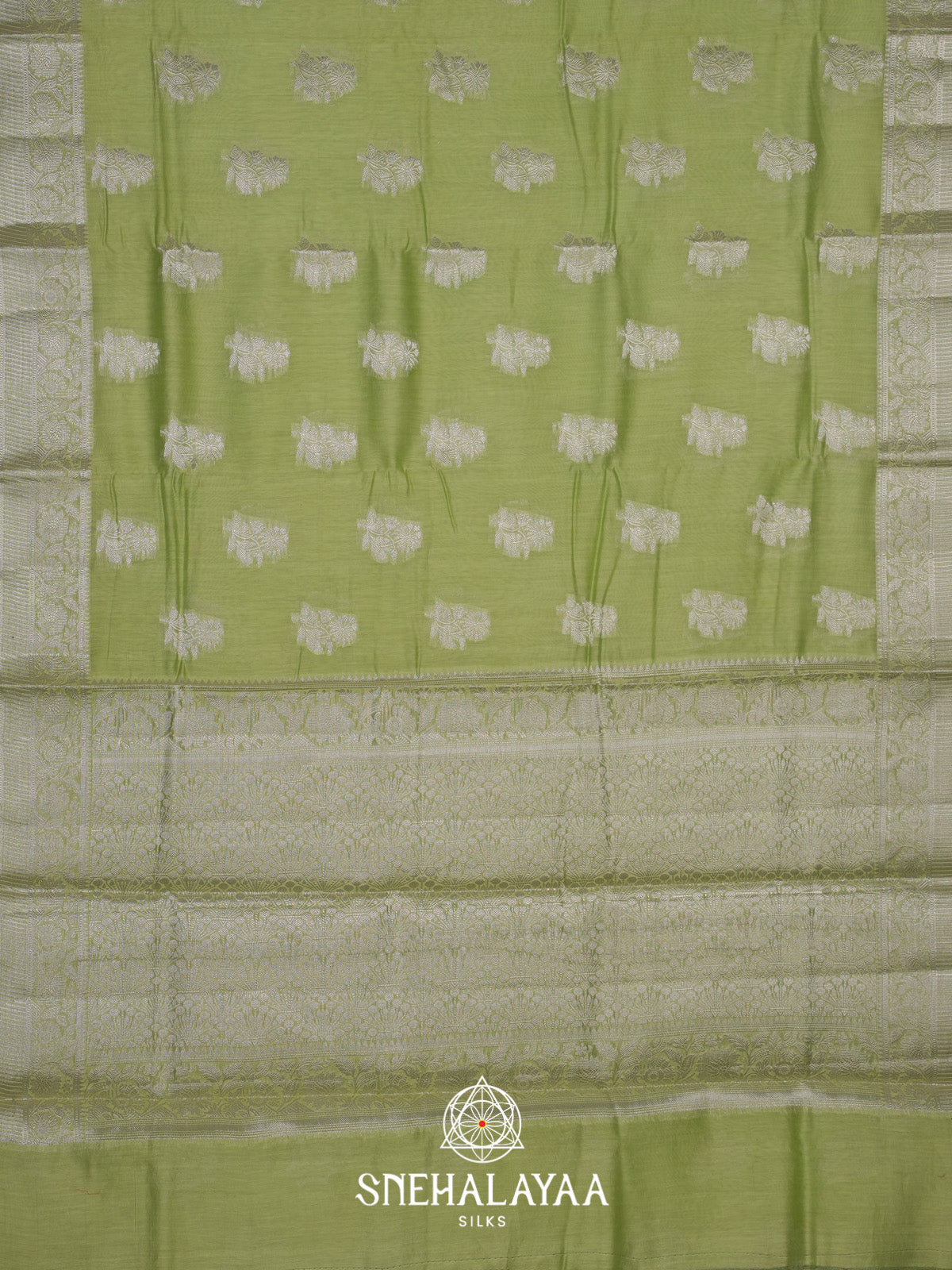 Olive Green Chanderi Saree