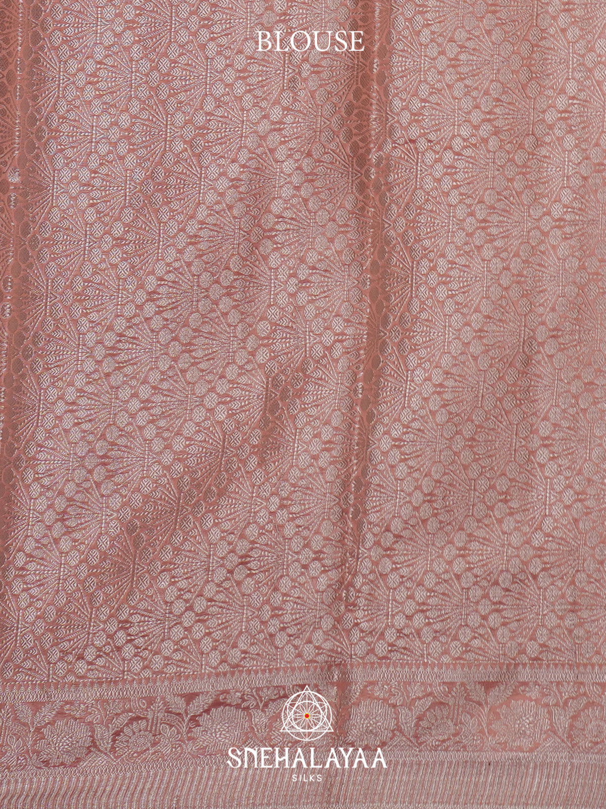 Peach Pink Chanderi Saree