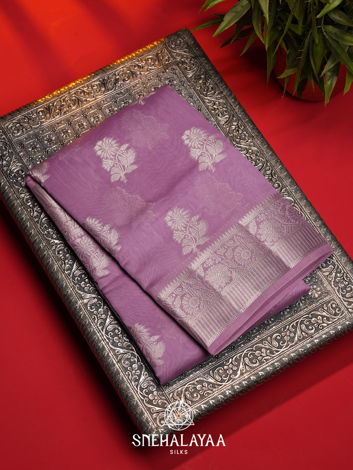 Dusty Rose Chanderi Saree