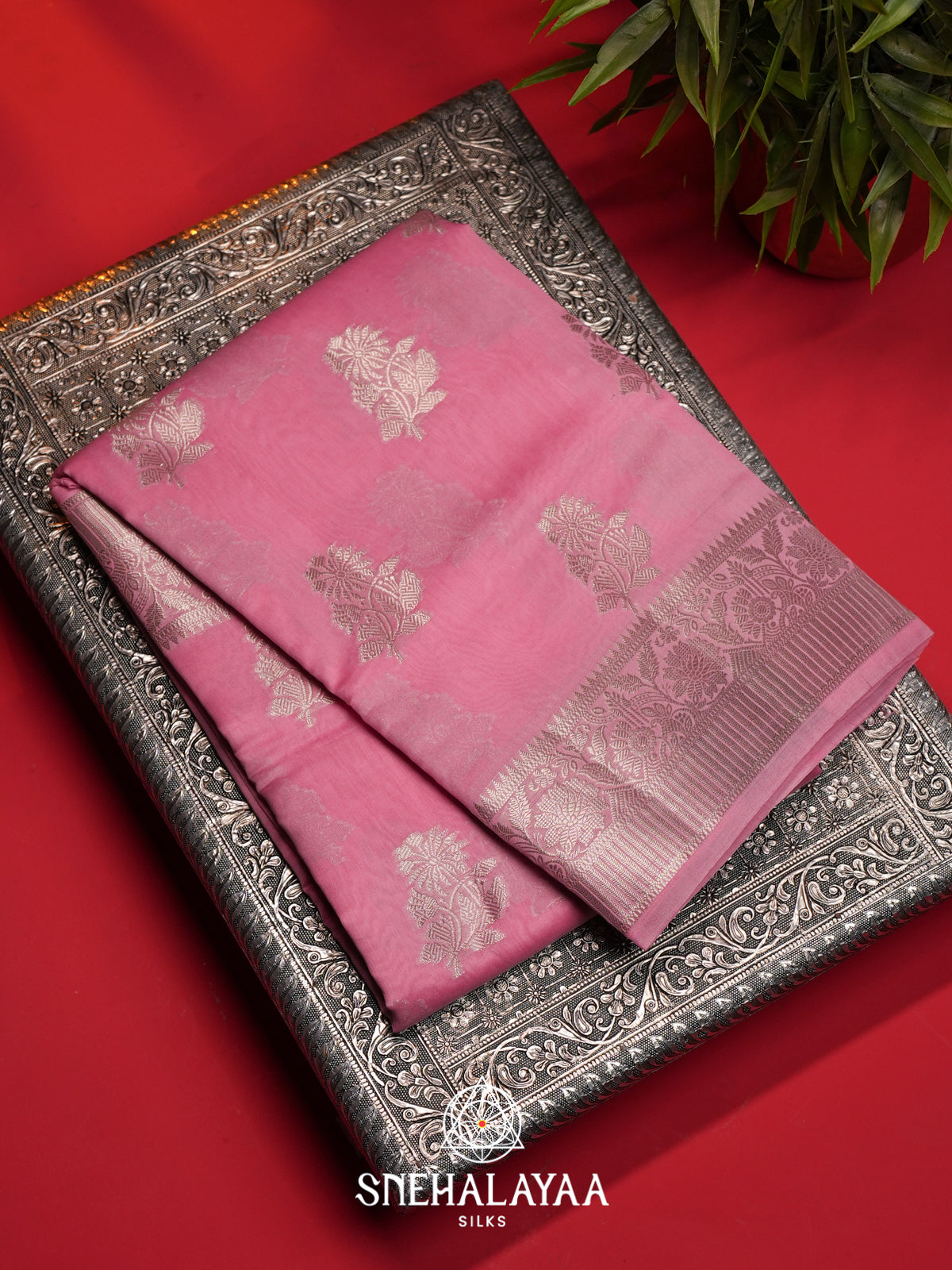 Pink Chanderi Saree