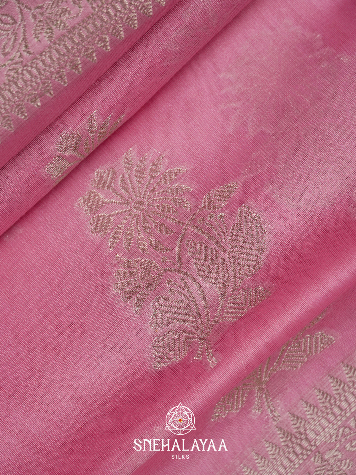 Pink Chanderi Saree