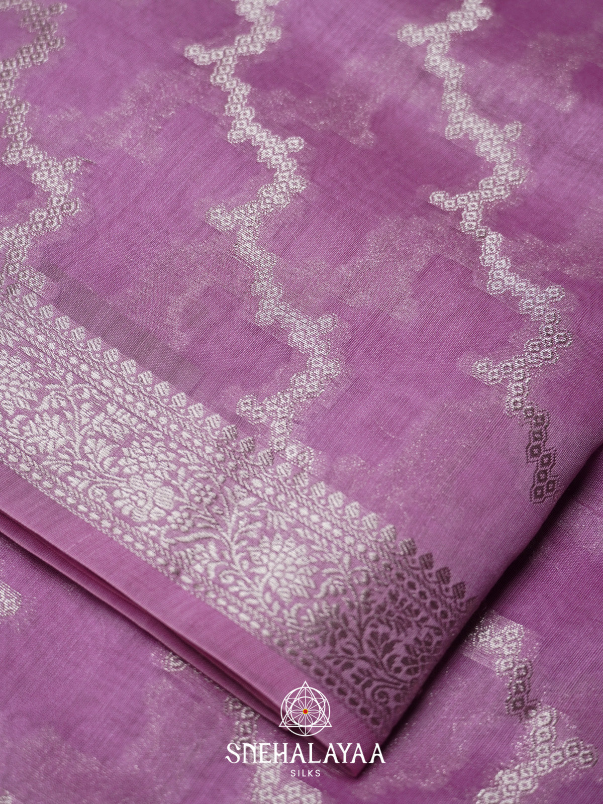 lavender Chanderi Saree