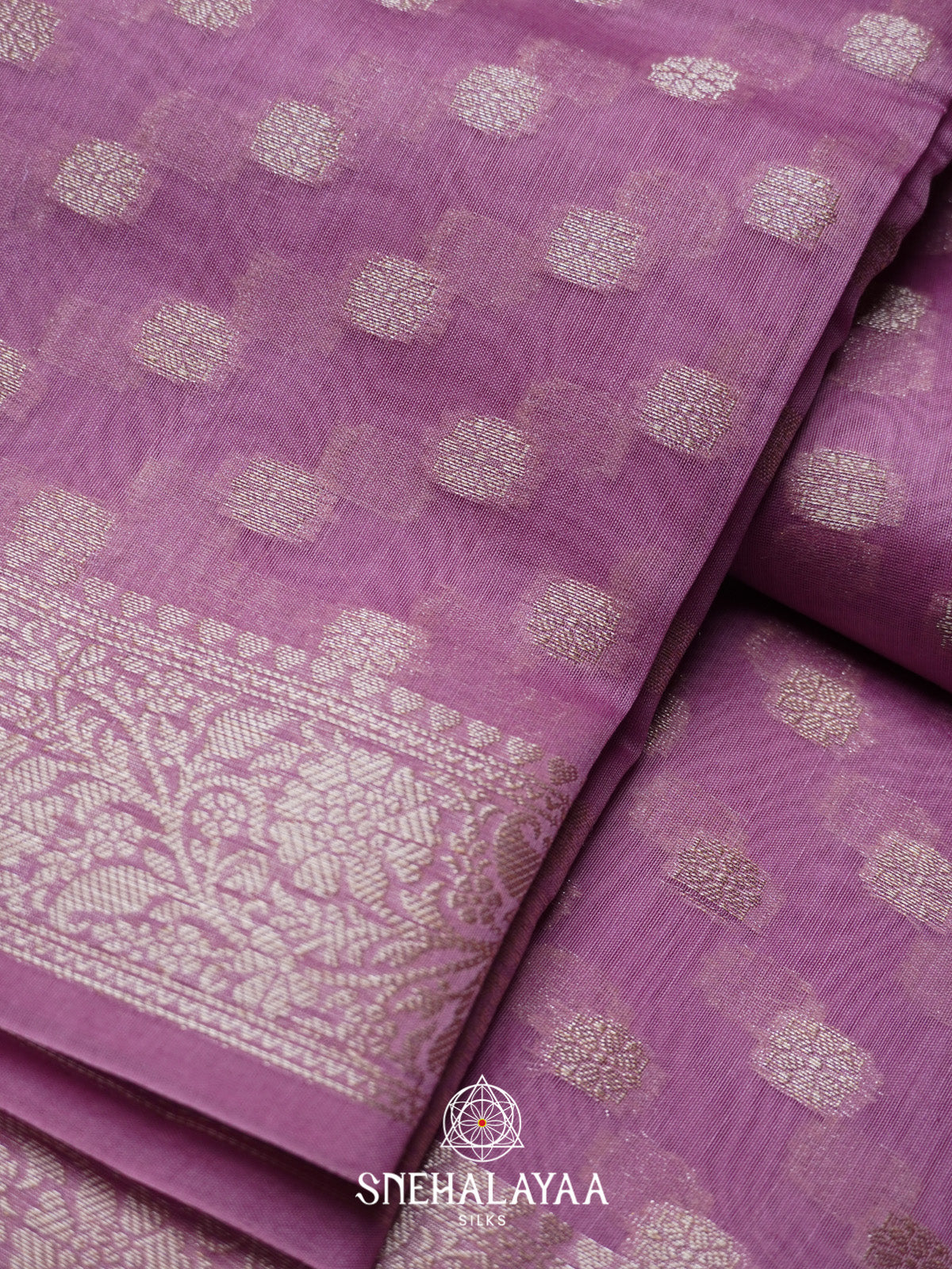 lavender Chanderi Saree