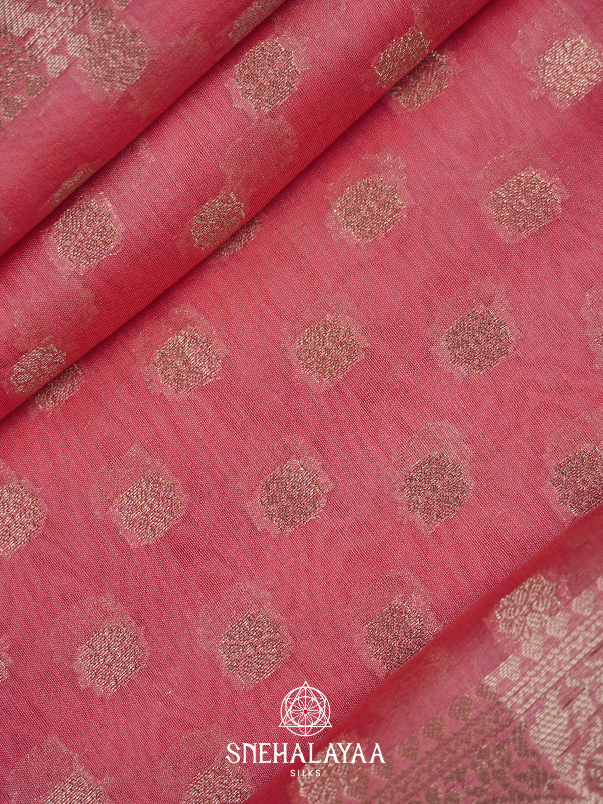 Peach Chanderi Saree