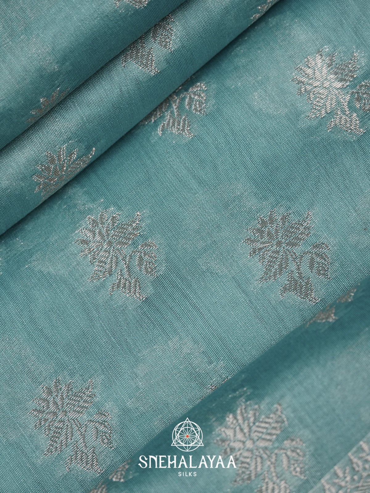 Seafoam Green Chanderi Saree