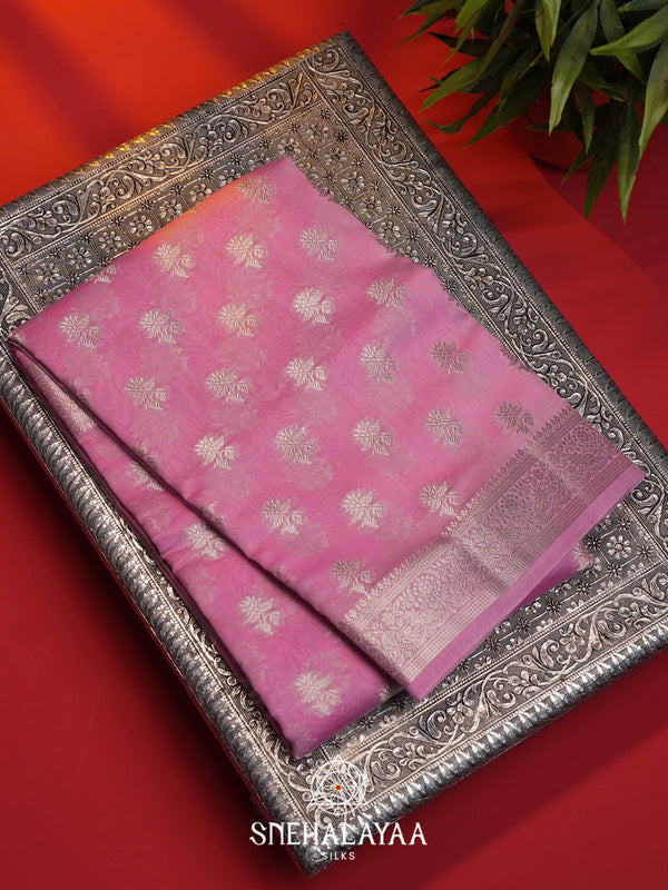 lavender Chanderi Saree