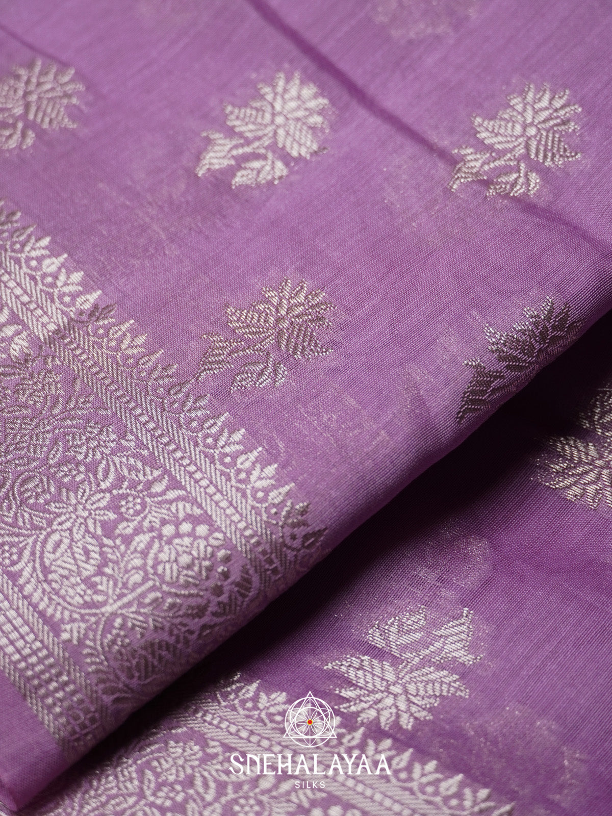 lavender Chanderi Saree