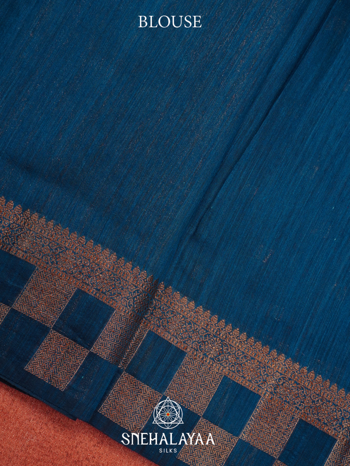 Peacock Blue  Matka Tussar Saree