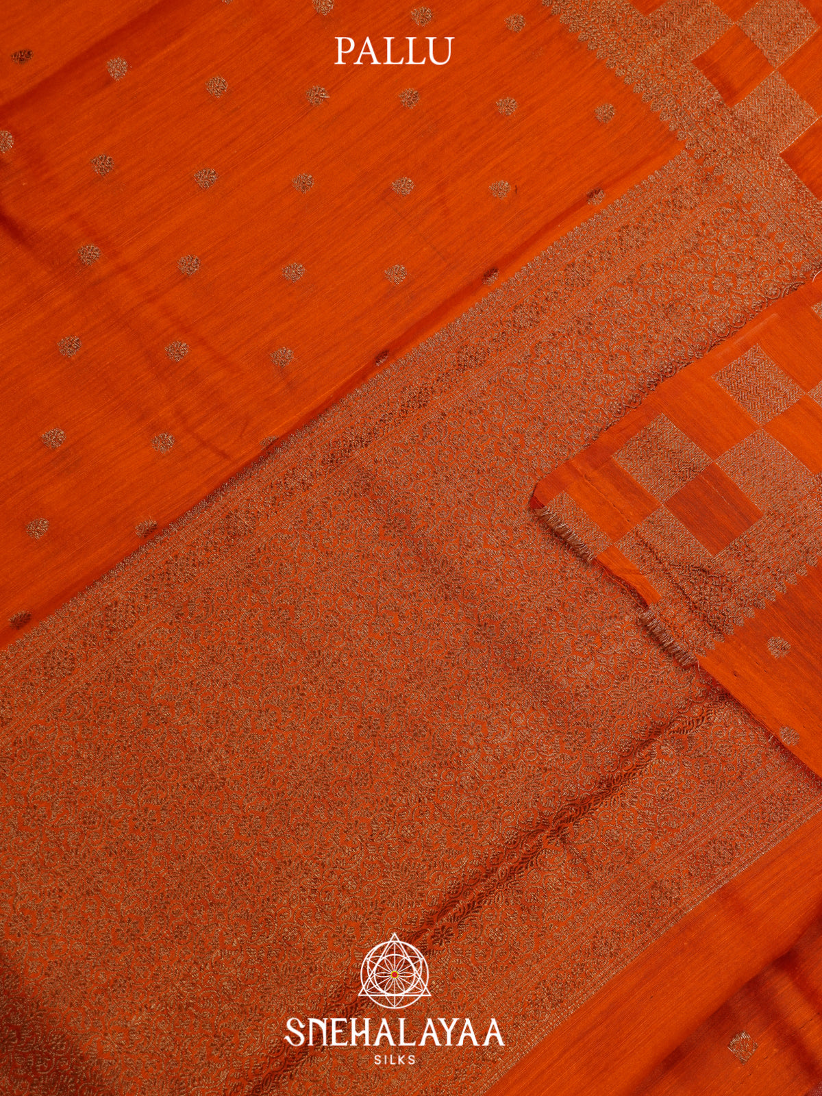 Orange  Matka Tussar Saree