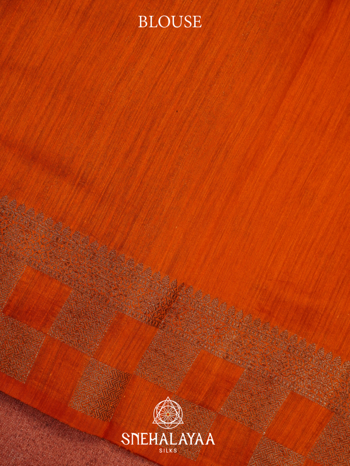 Orange  Matka Tussar Saree