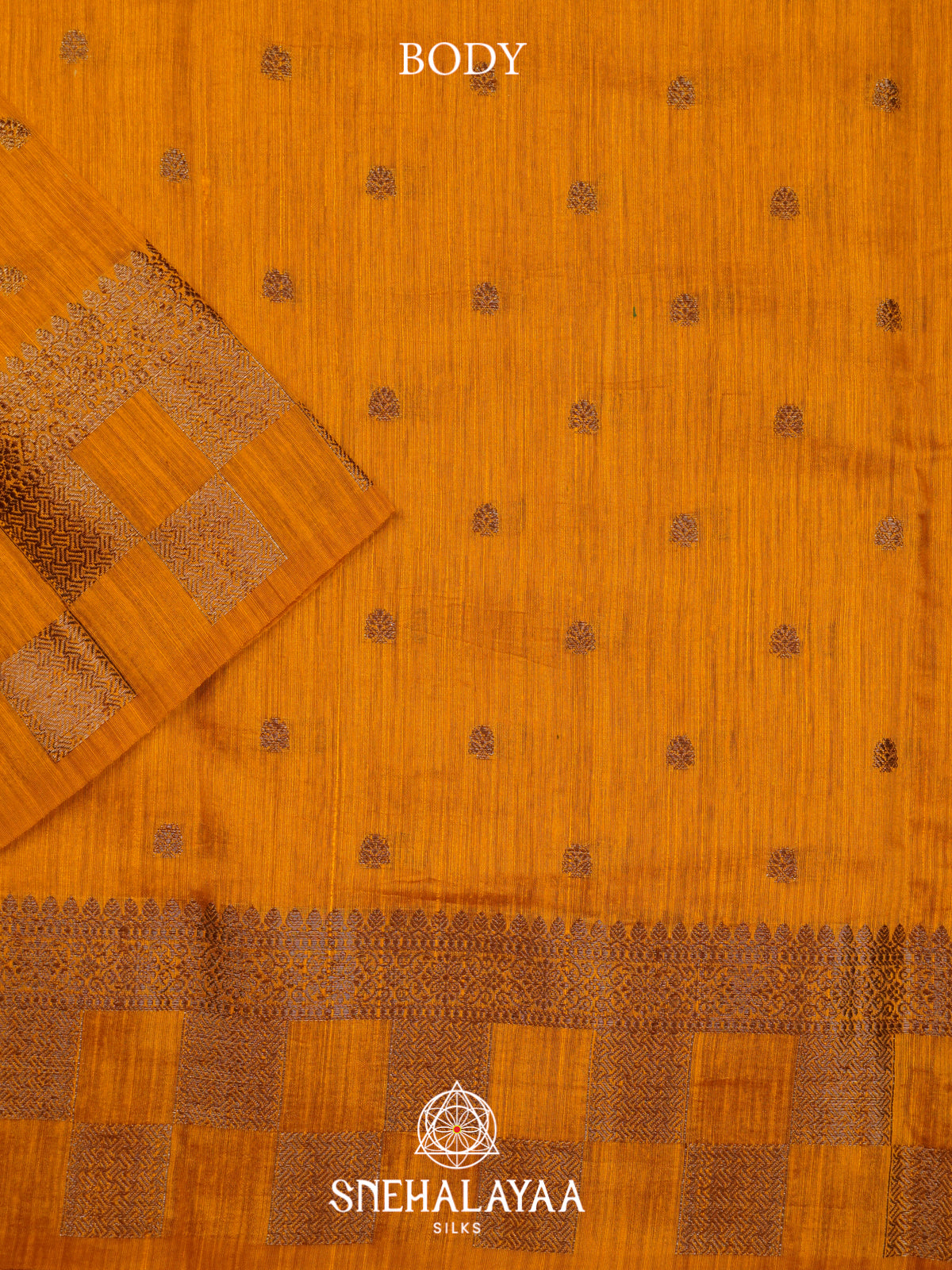 Mustard  Matka Tussar Saree