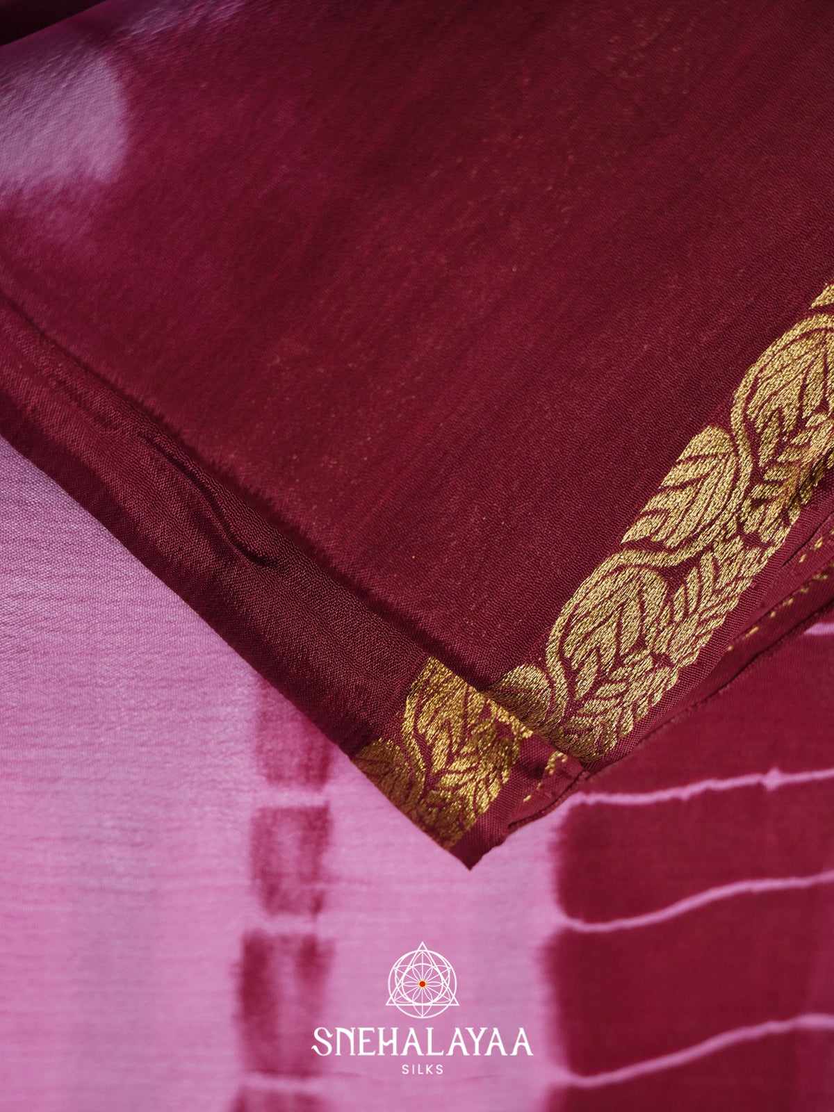 Pink Chiffon Saree