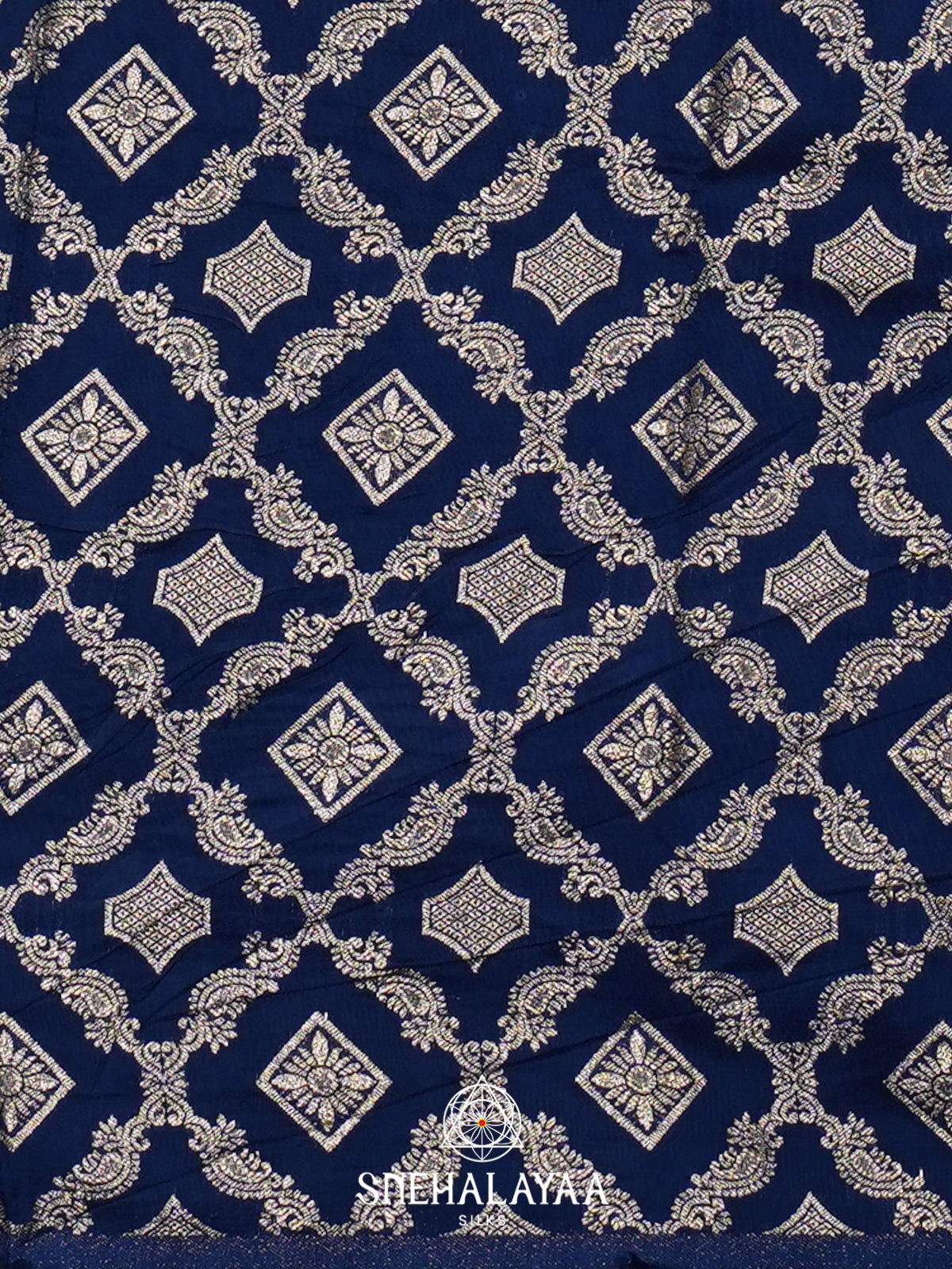 Blue Chiffon Saree