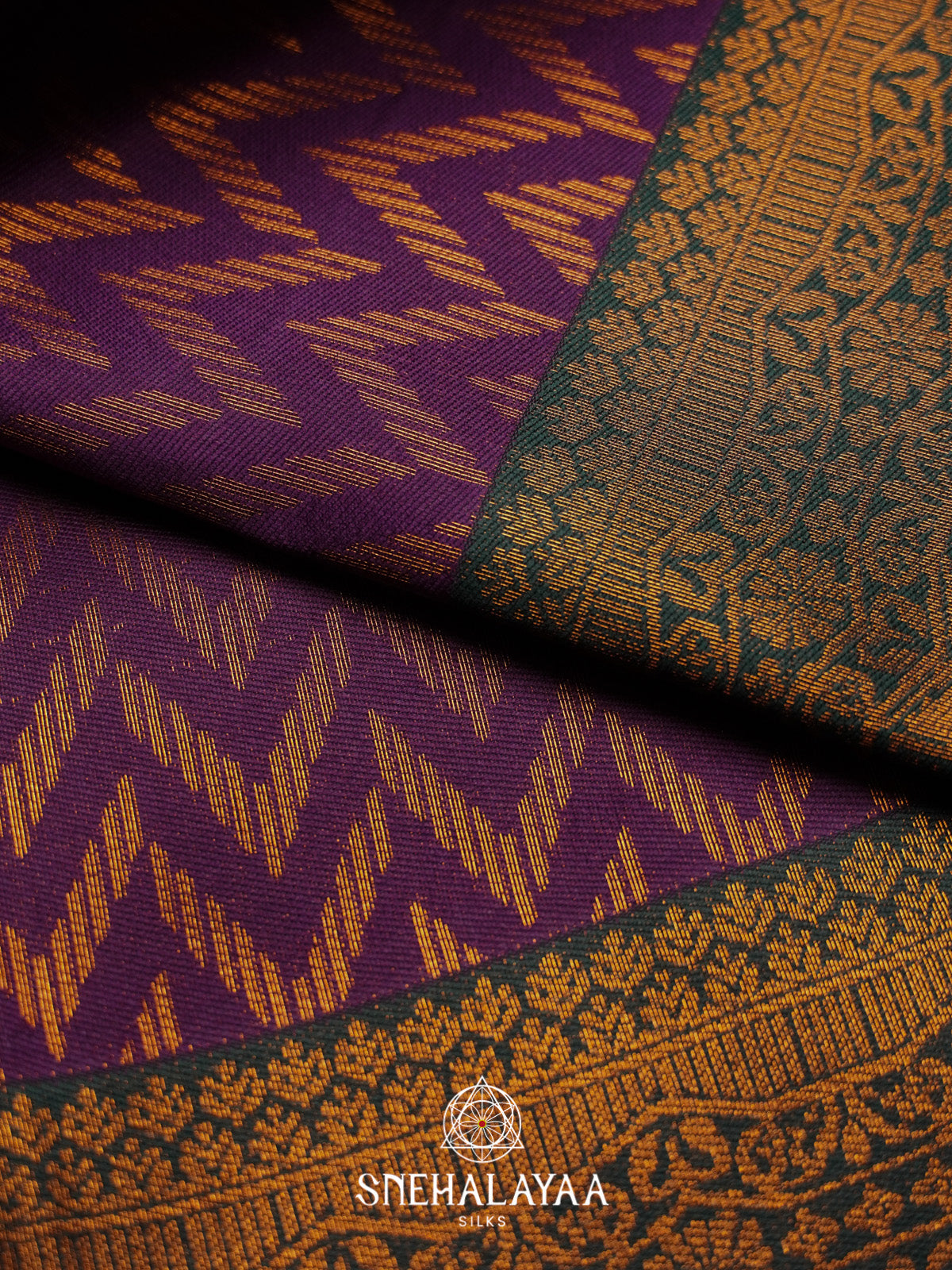 Purple Art Silk Saree
