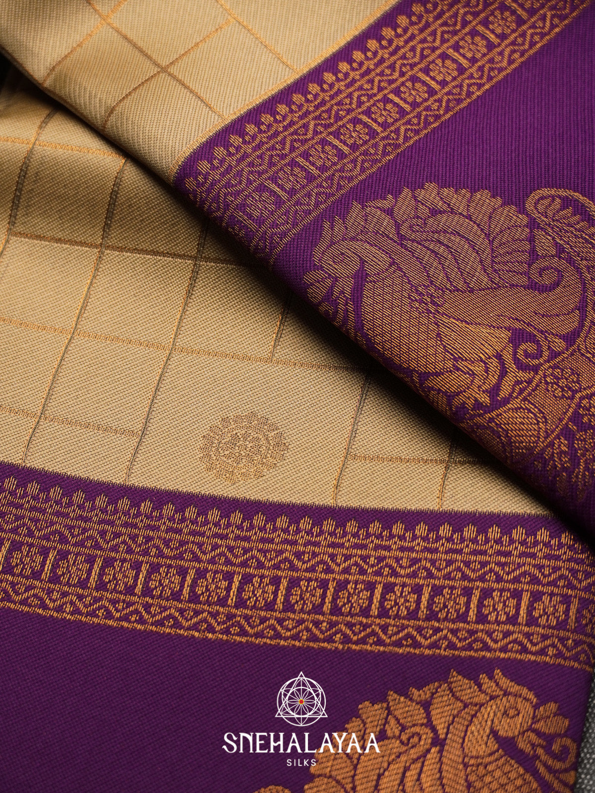 Beige Art Silk Saree