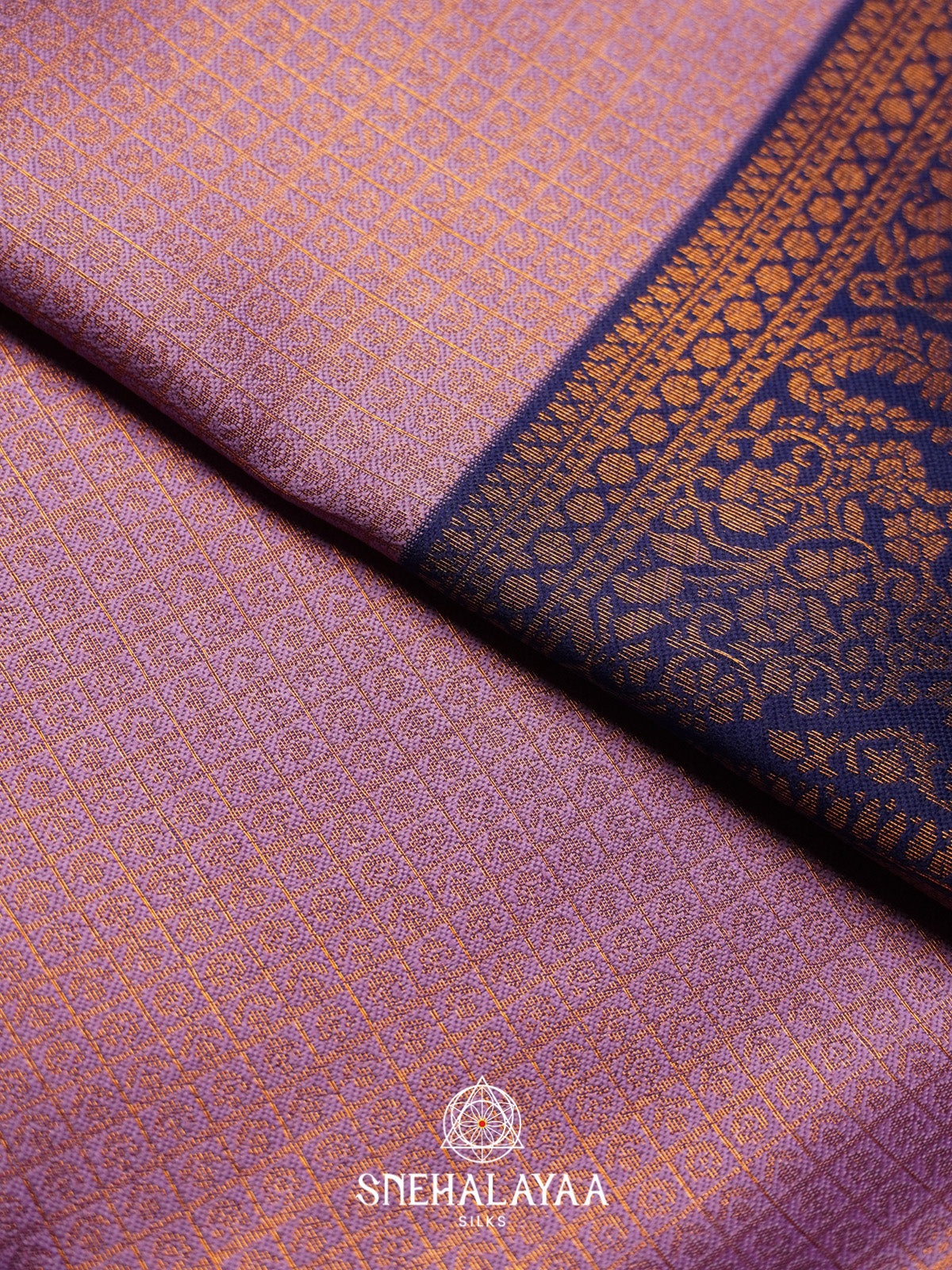 Lilac Art Silk Saree
