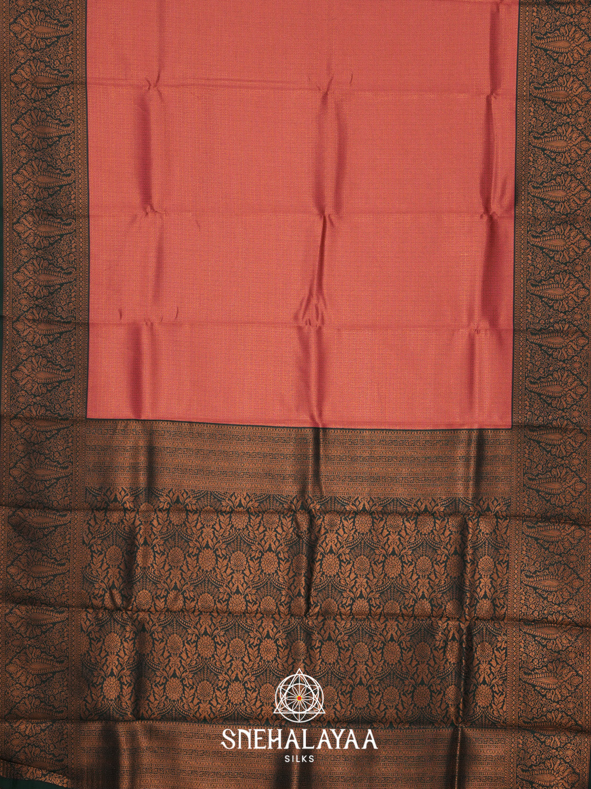Peach Art Silk Saree