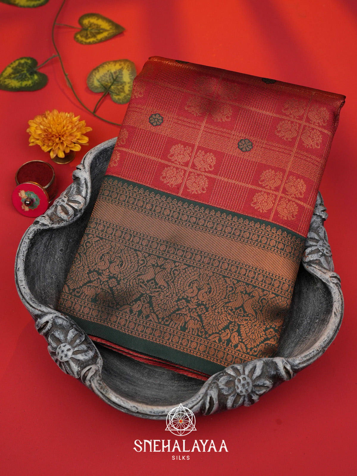 Maroon Art Silk Saree