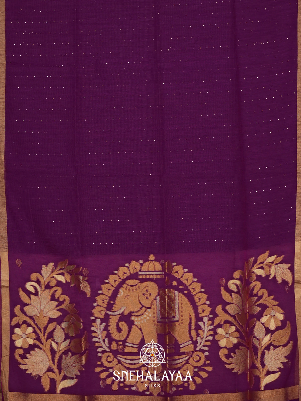 Purple  Matka Tussar Saree
