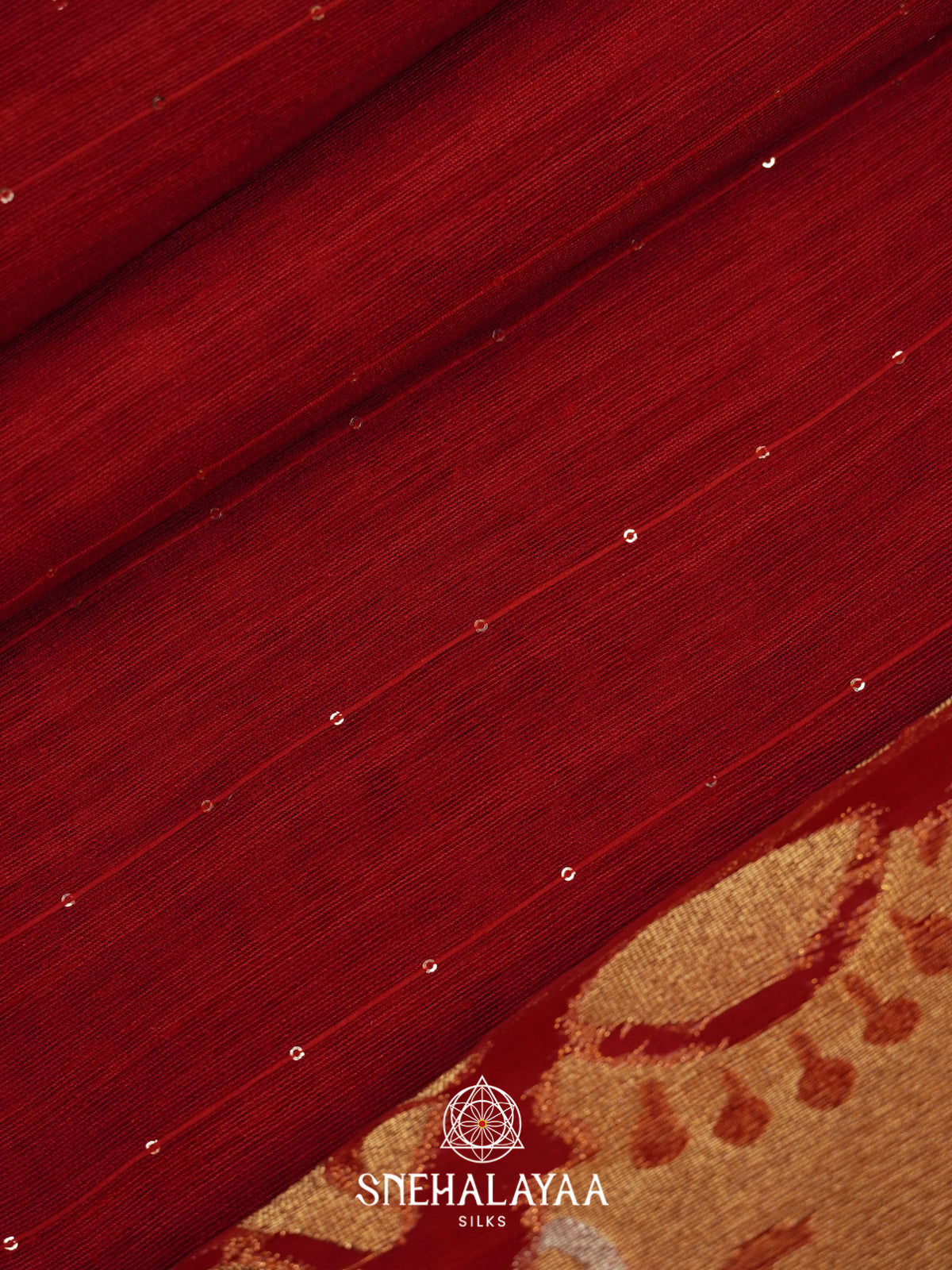 Red  Matka Tussar Saree