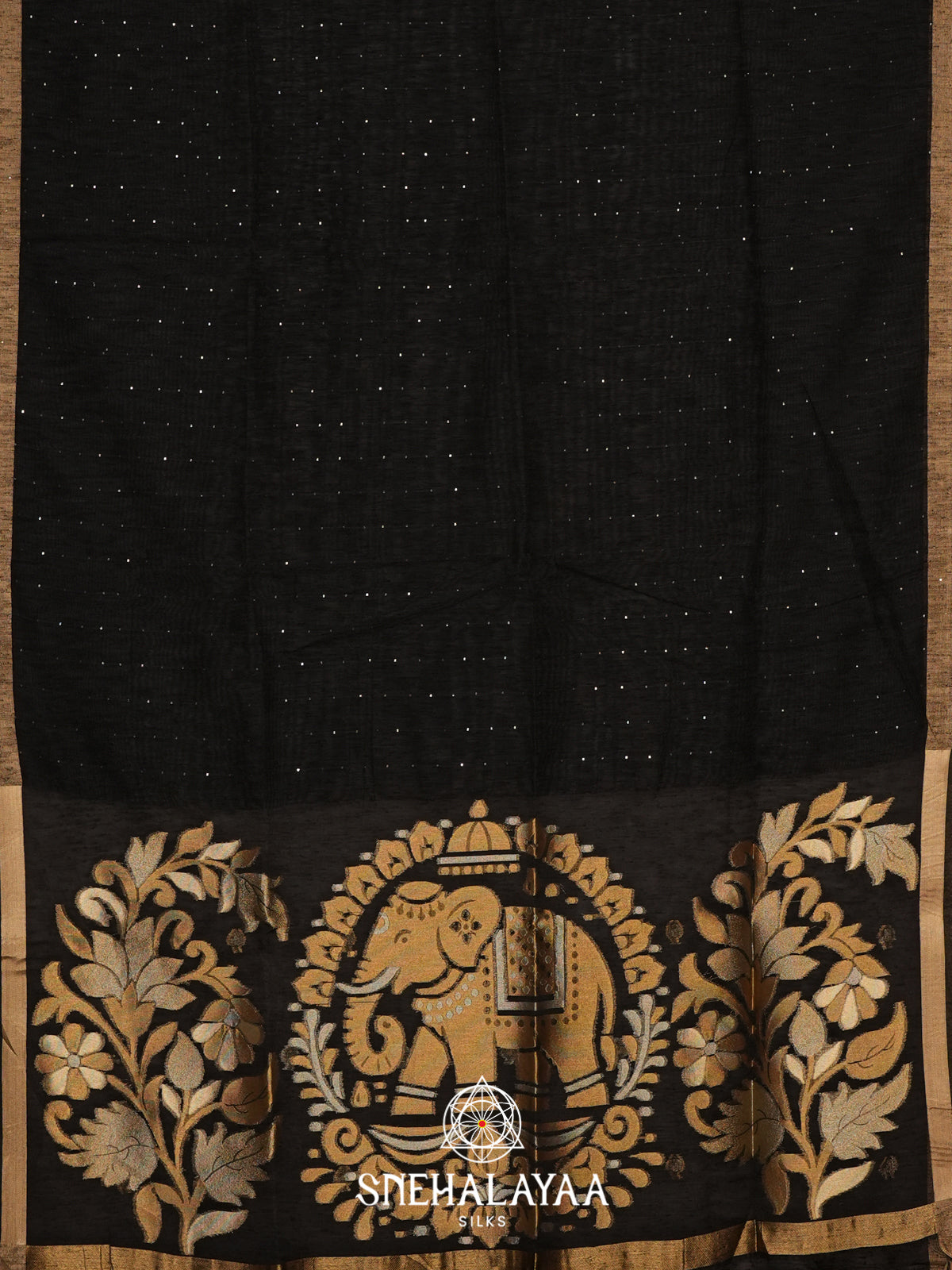 Black  Matka Tussar Saree
