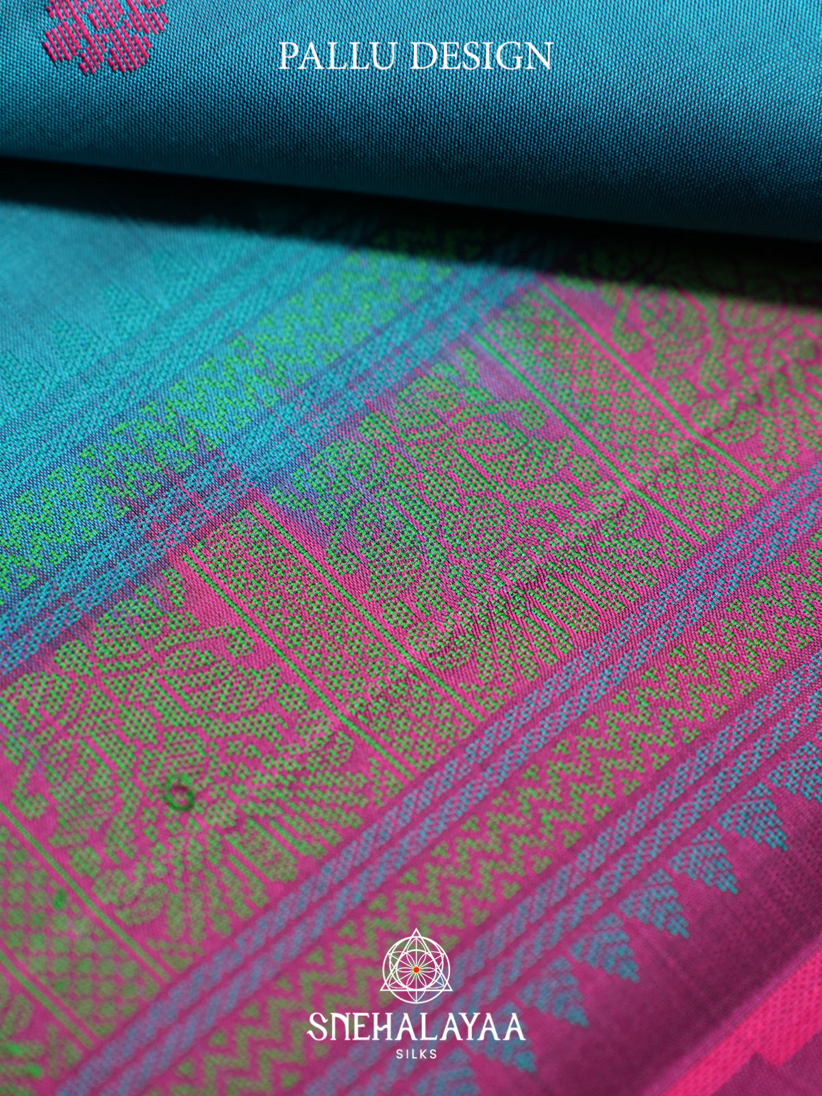 Peacock Blue Kanjivaram Silk Saree