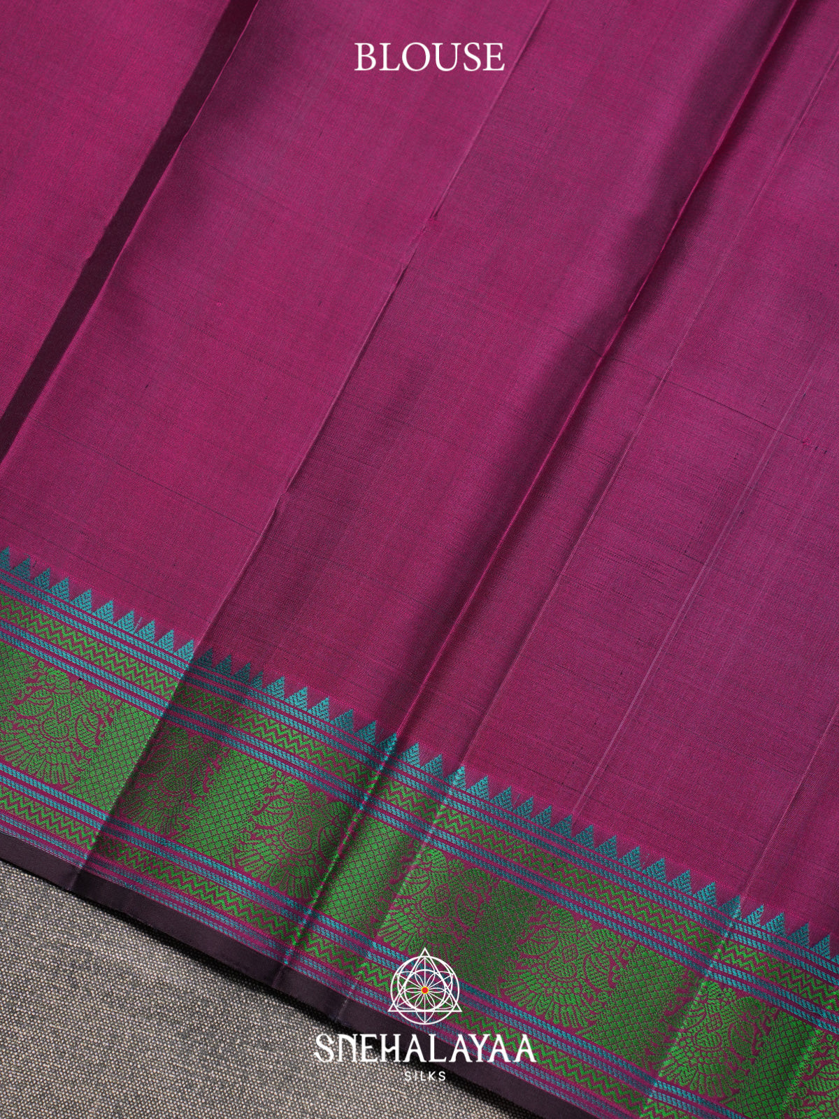 Peacock Blue Kanjivaram Silk Saree