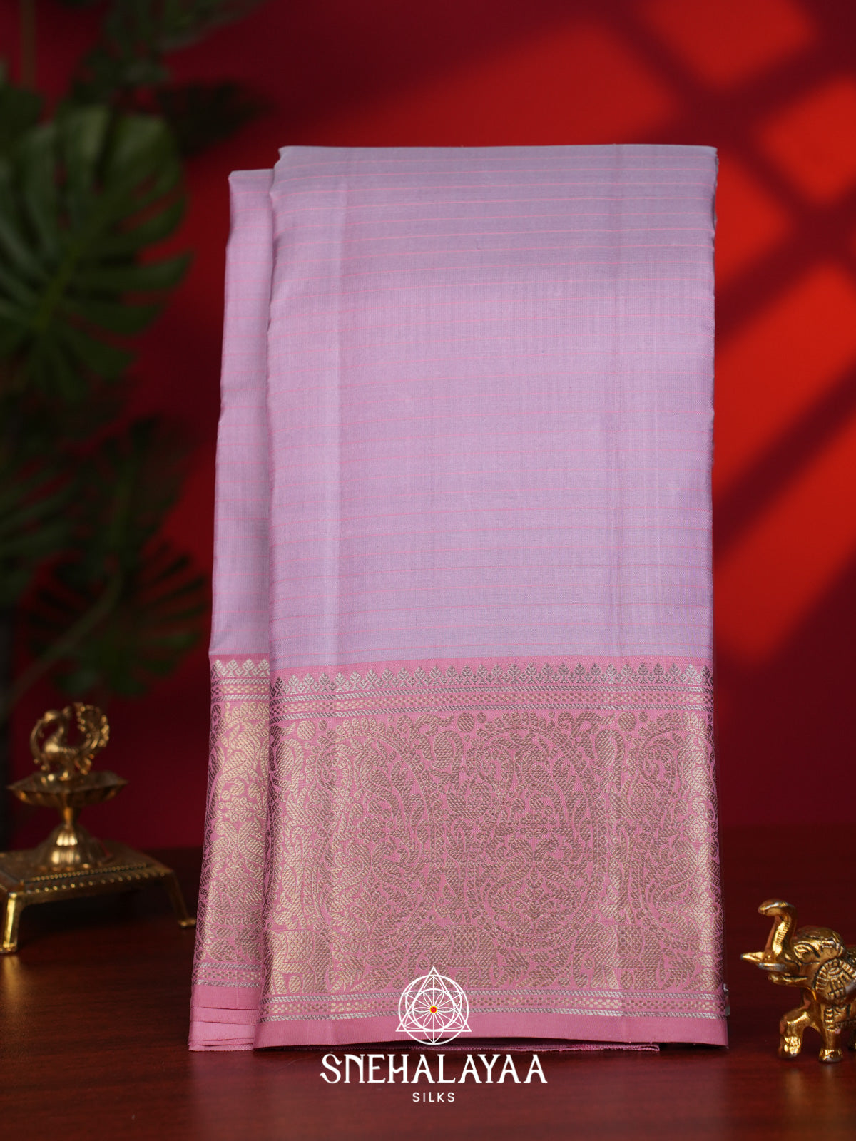 Lavender Kanjivaram Silk Saree