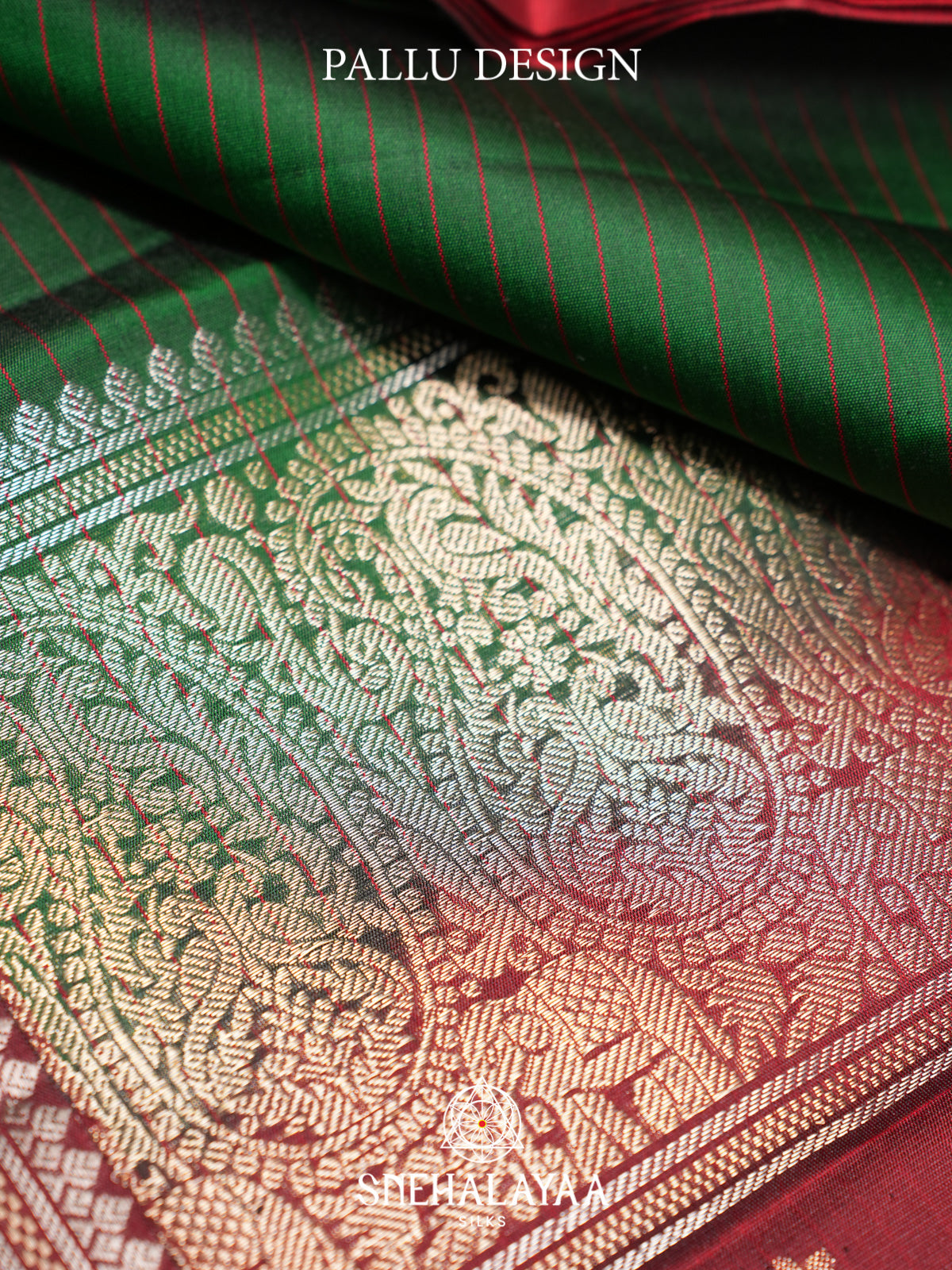 Forest Green Kanjivaram Silk Saree