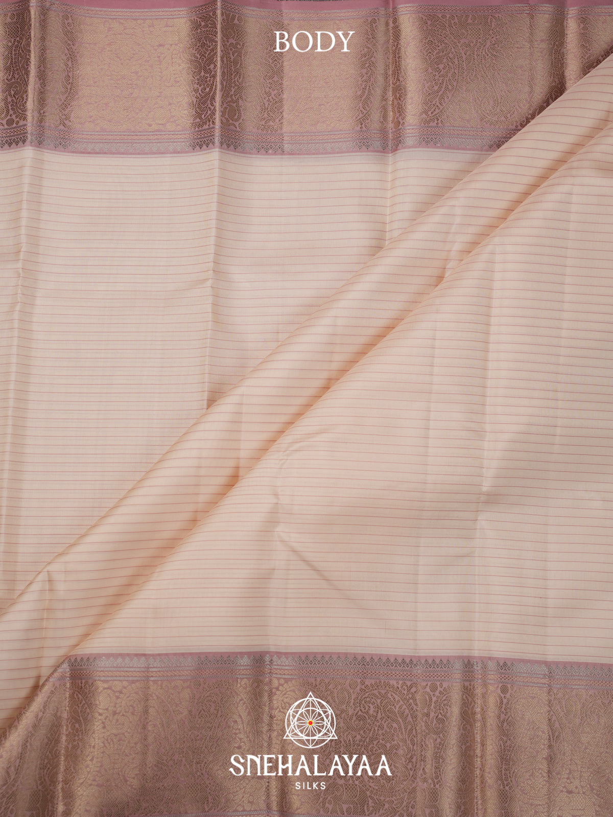 Cream Kanjivaram Silk Saree
