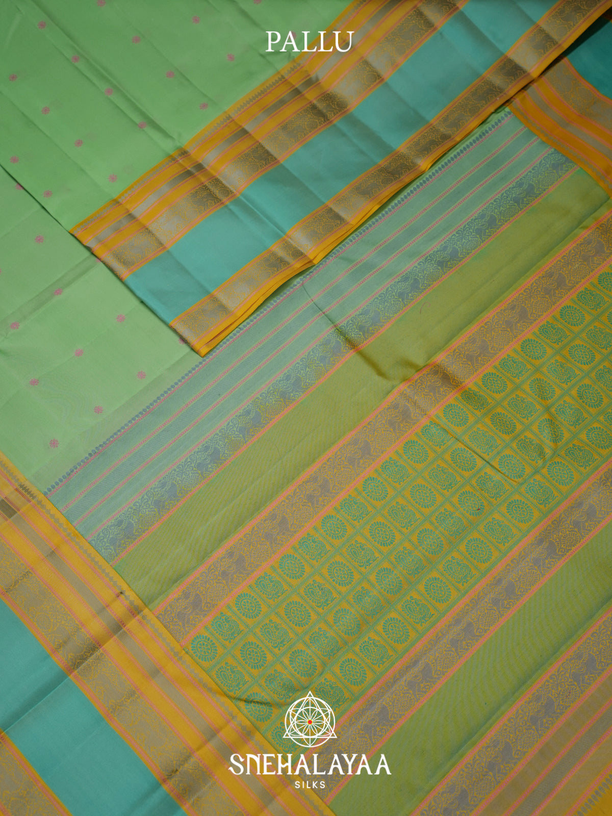 Pista Green Kanjivaram Silk Saree
