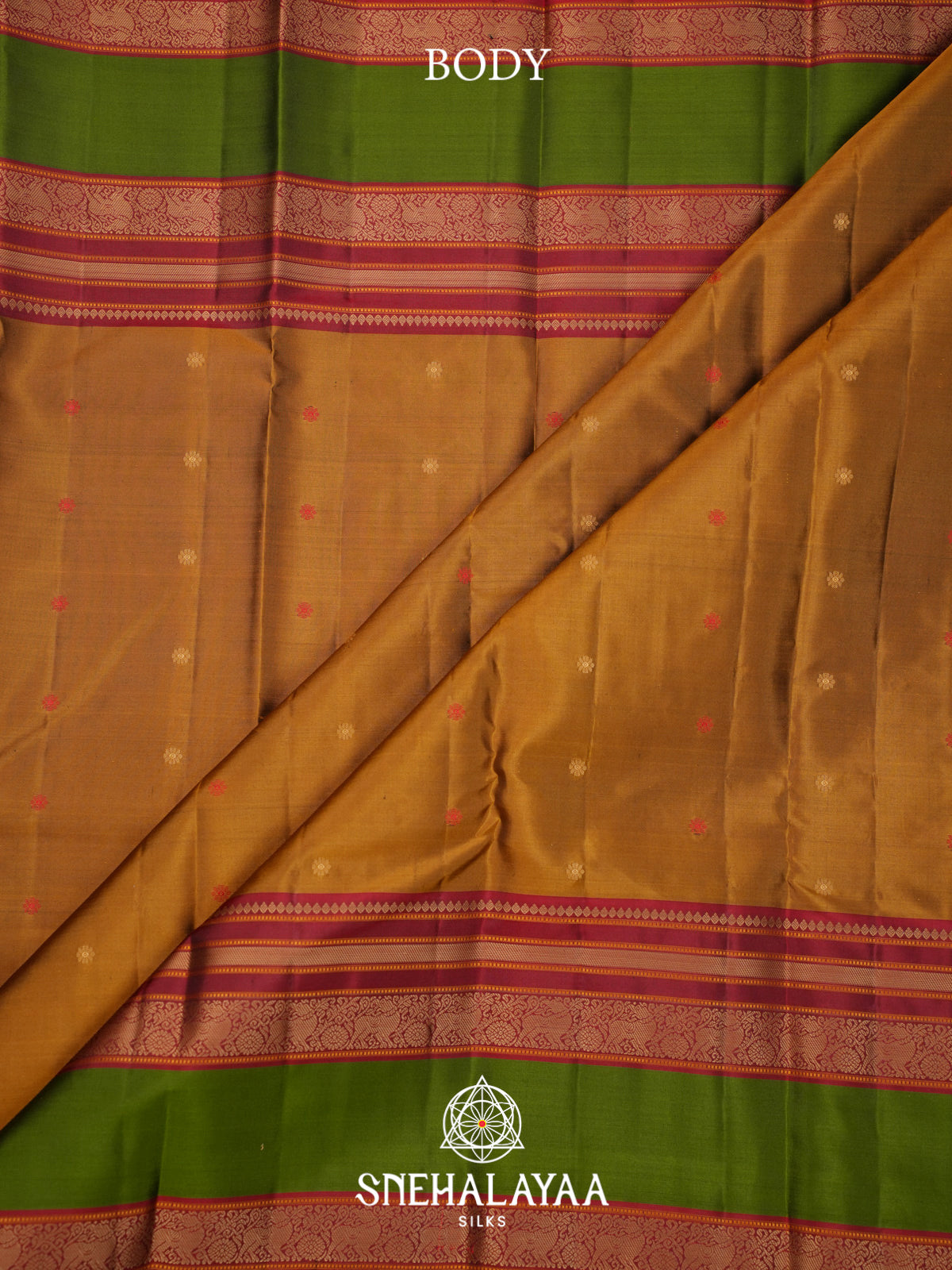 Mustard Yellow Kanjivaram Silk Saree