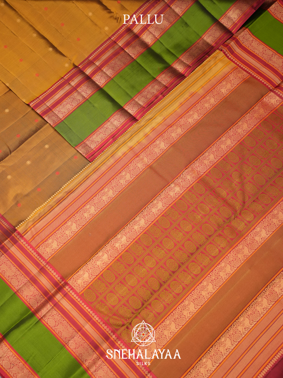 Mustard Yellow Kanjivaram Silk Saree