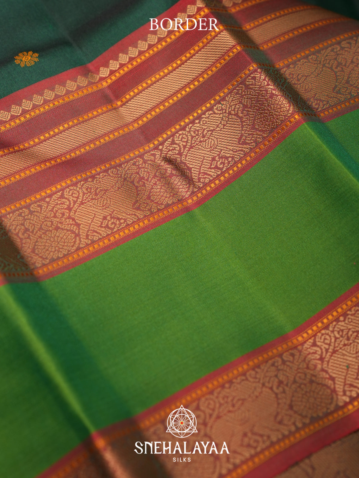 Forest Green Kanjivaram Silk Saree
