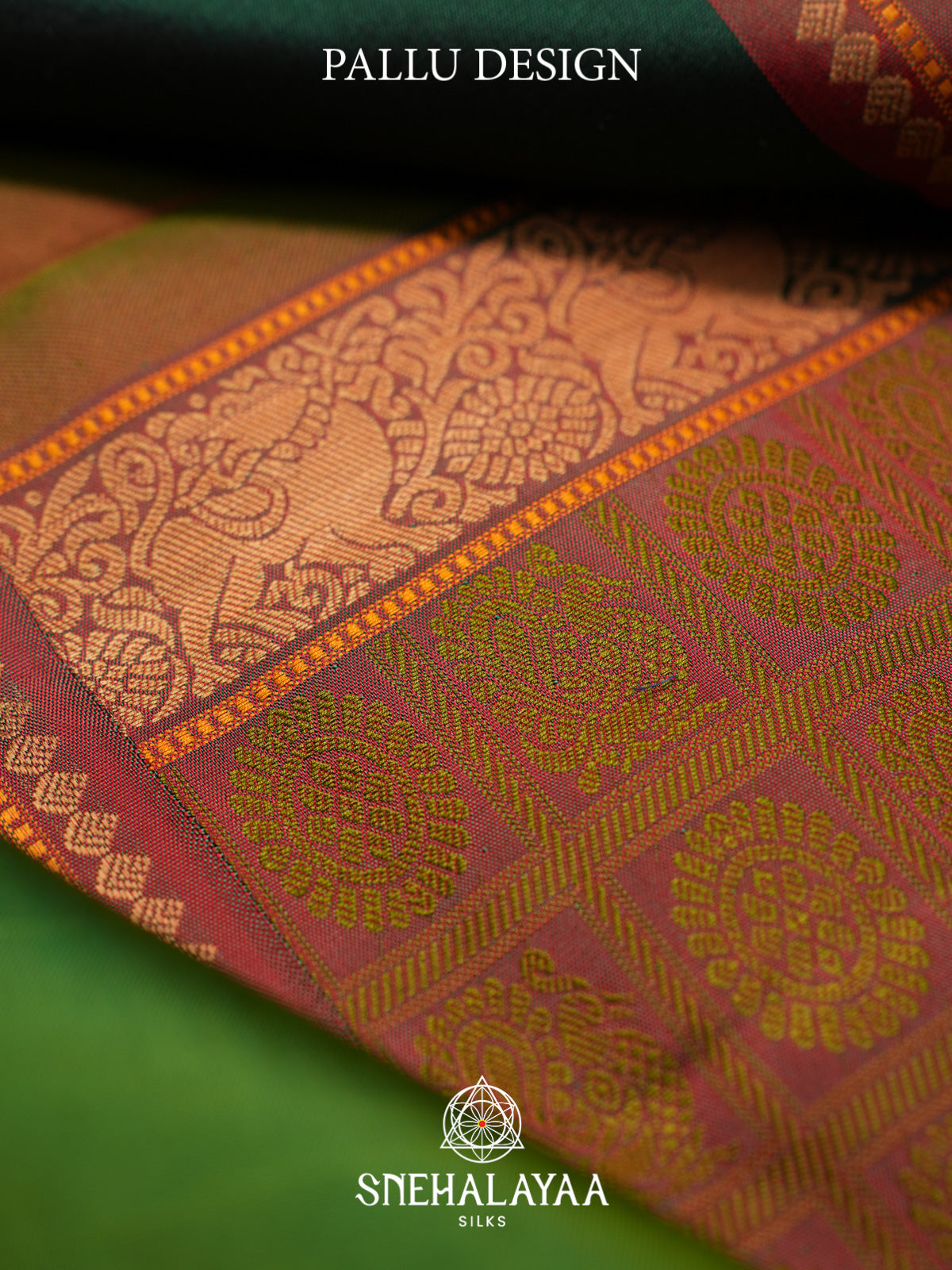 Forest Green Kanjivaram Silk Saree