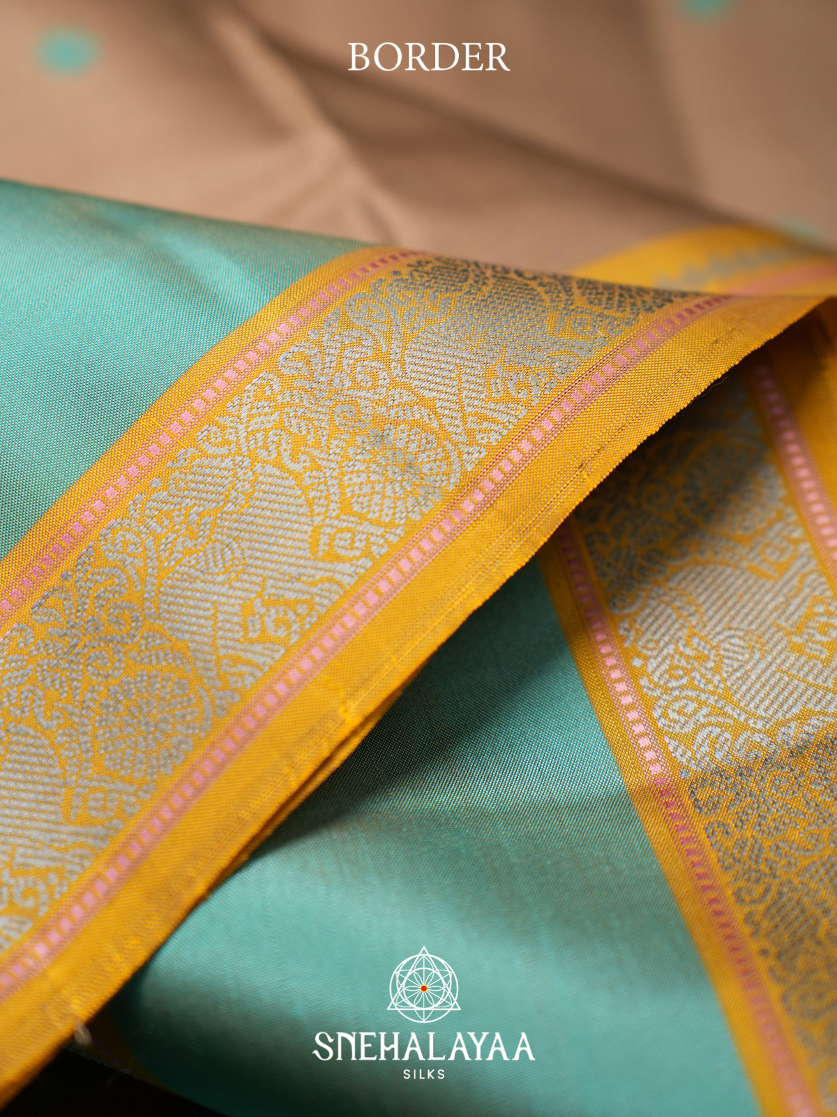 Beige Kanjivaram Silk Saree