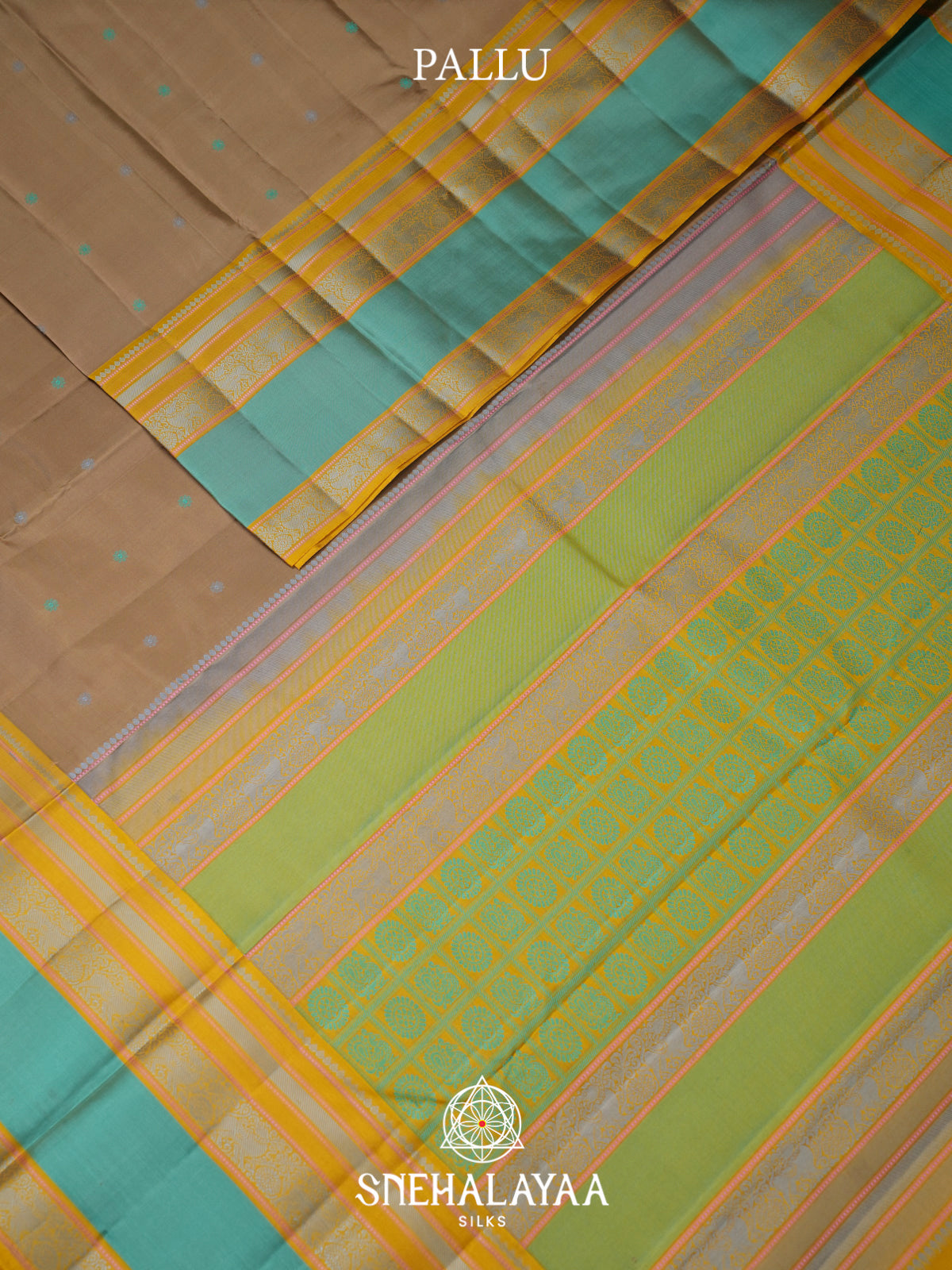 Beige Kanjivaram Silk Saree