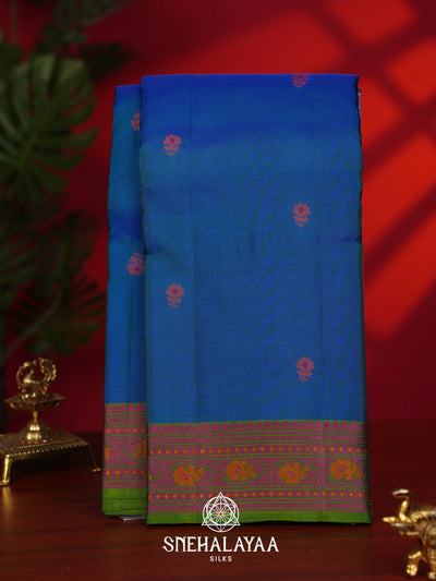 Navy Blue Kanjivaram Silk Saree