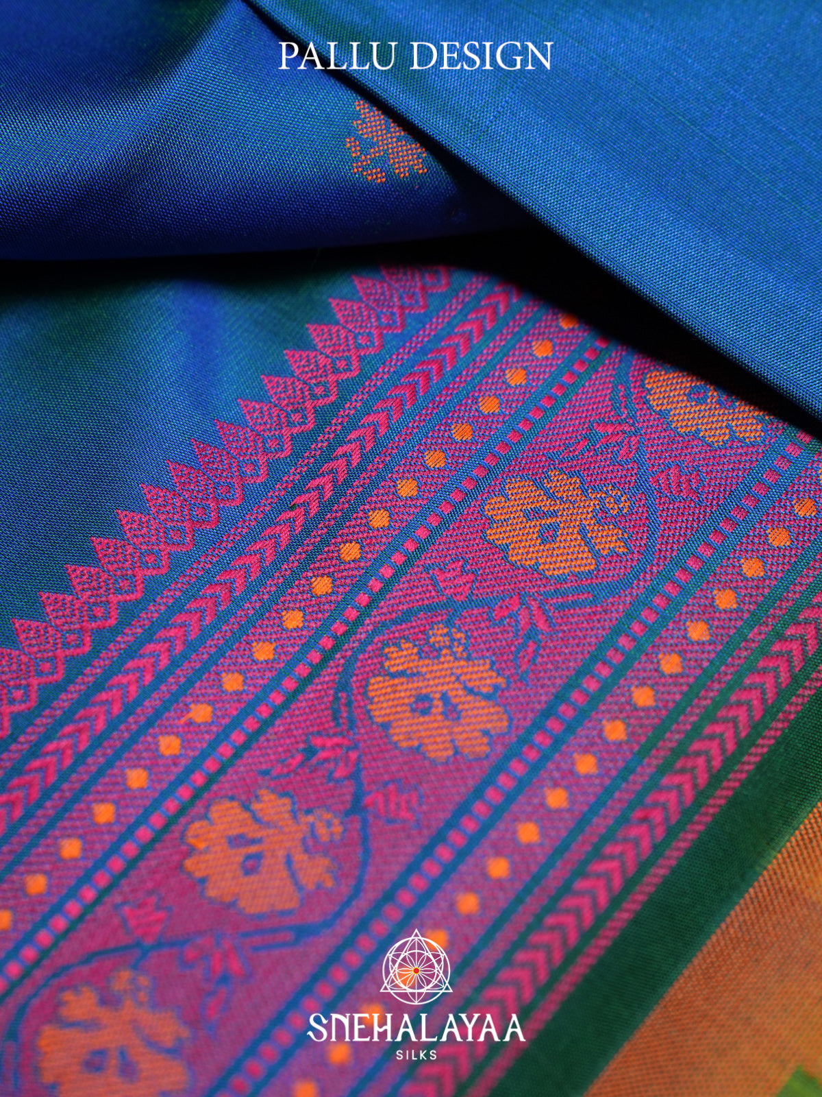 Navy Blue Kanjivaram Silk Saree