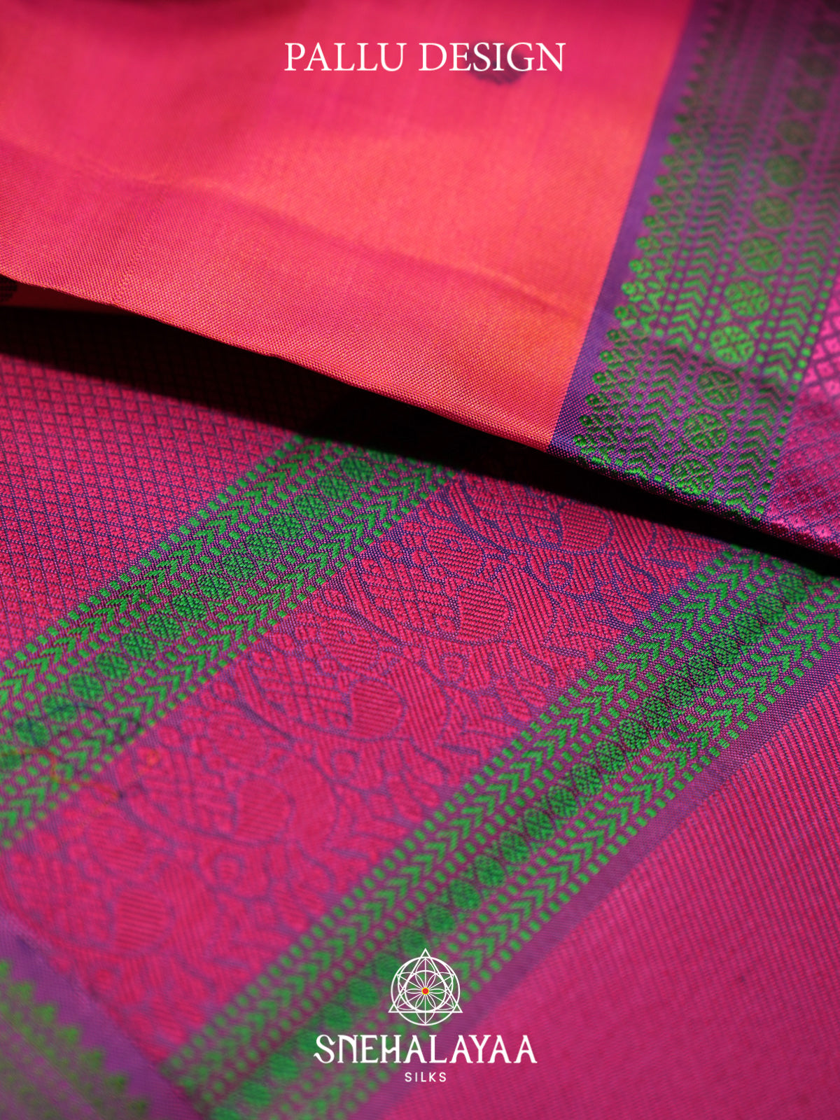 Ruby Pink Kanjivaram Silk Saree