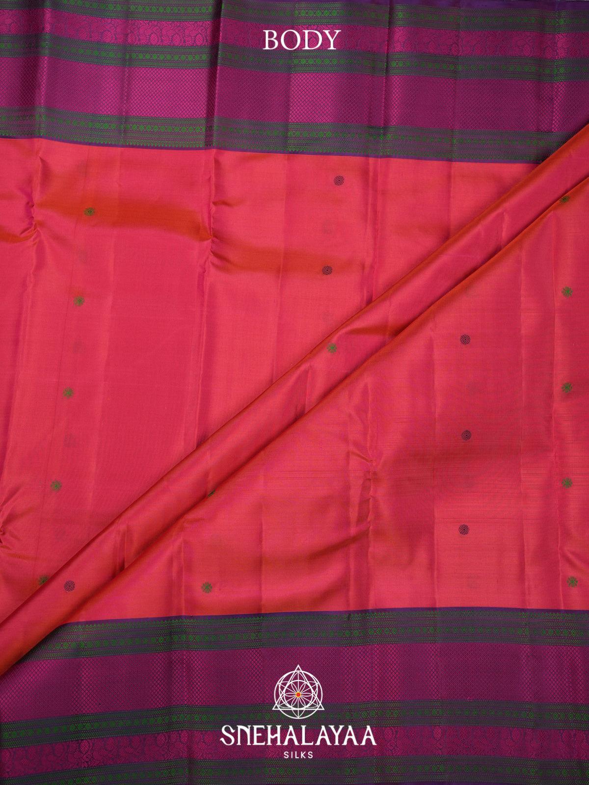 Ruby Pink Kanjivaram Silk Saree