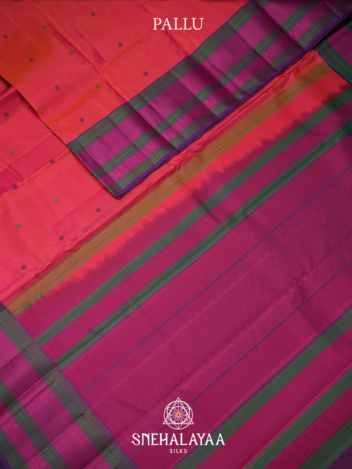 Ruby Pink Kanjivaram Silk Saree