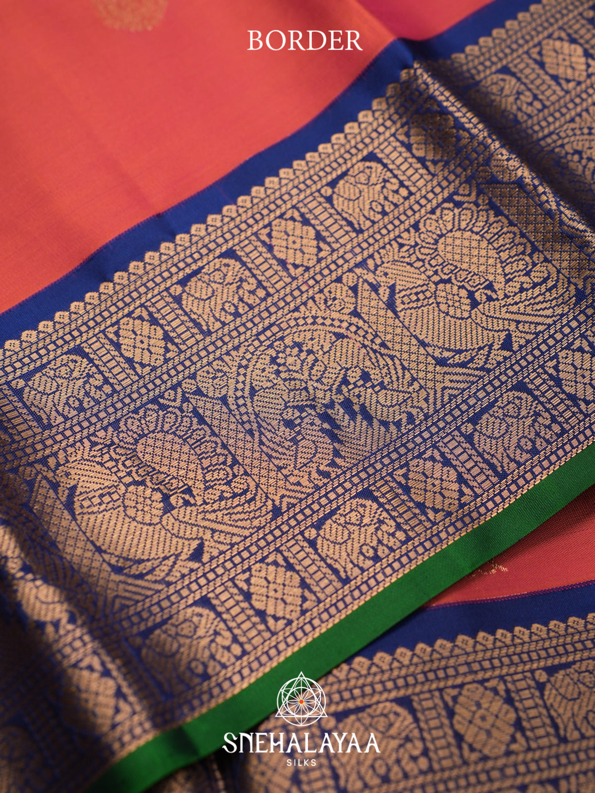 Ruby Pink Kanjivaram Silk Saree