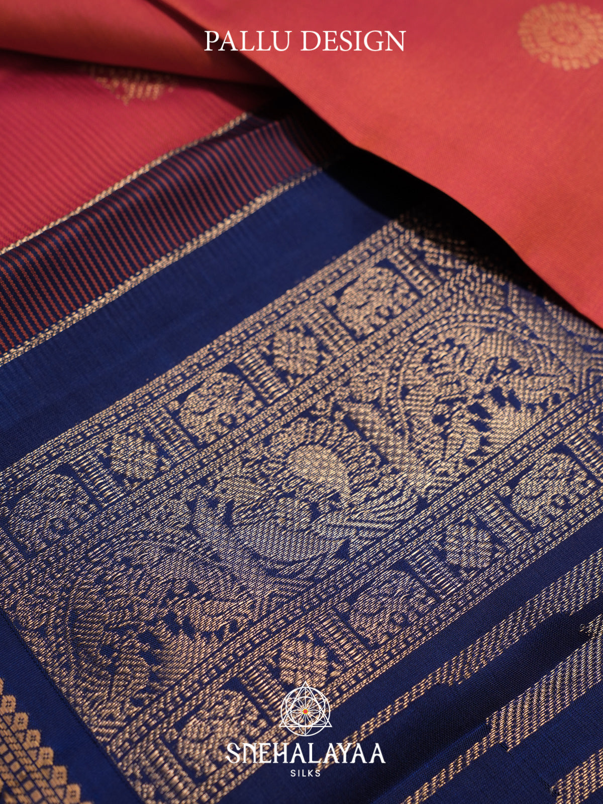Ruby Pink Kanjivaram Silk Saree