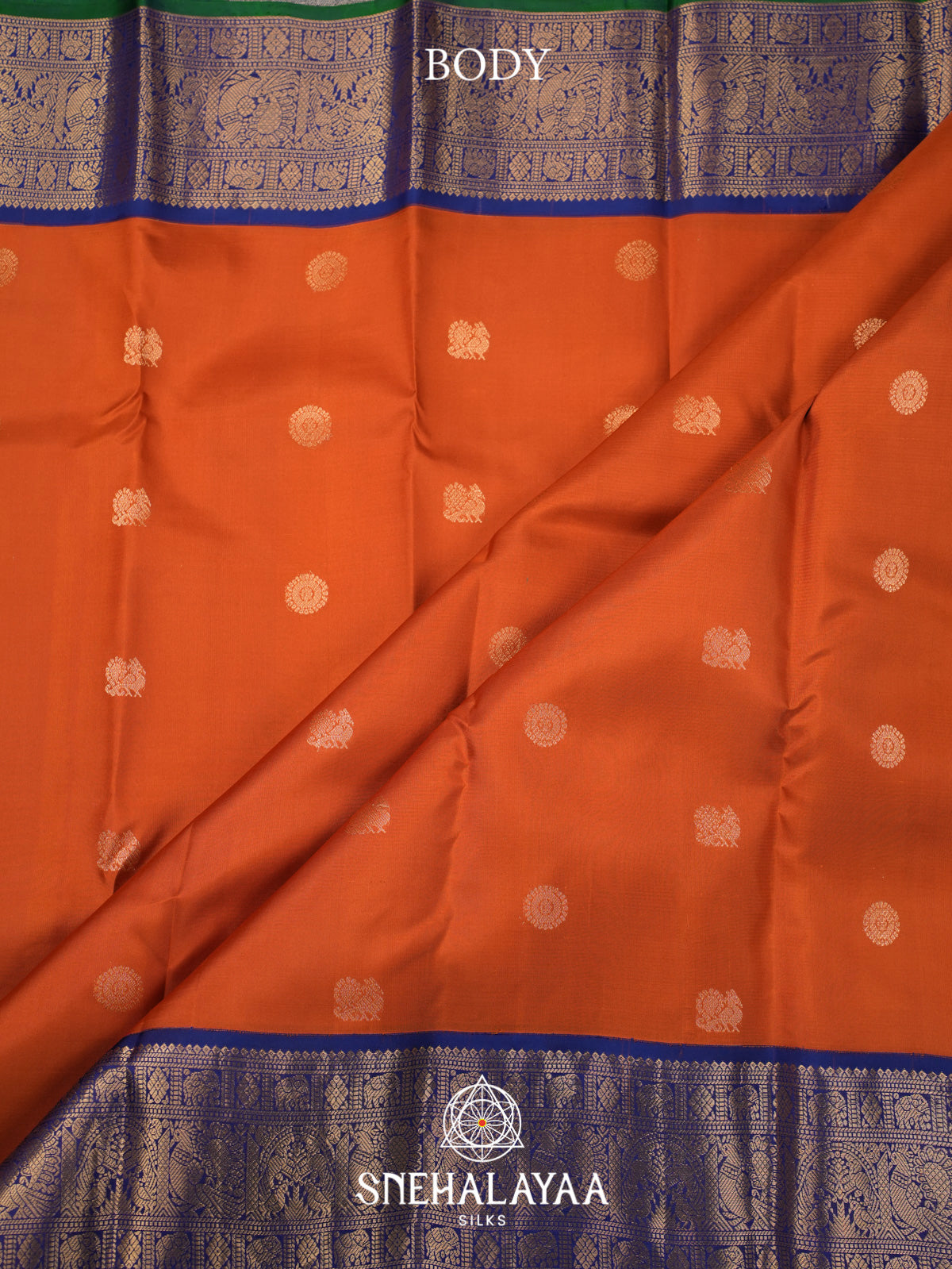 Orange Kanjivaram Silk Saree