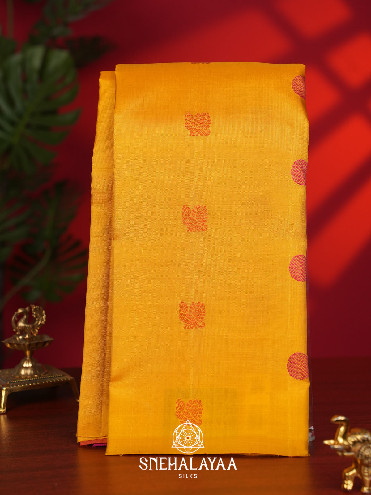 Mango Yellow Kanjivaram Silk Saree